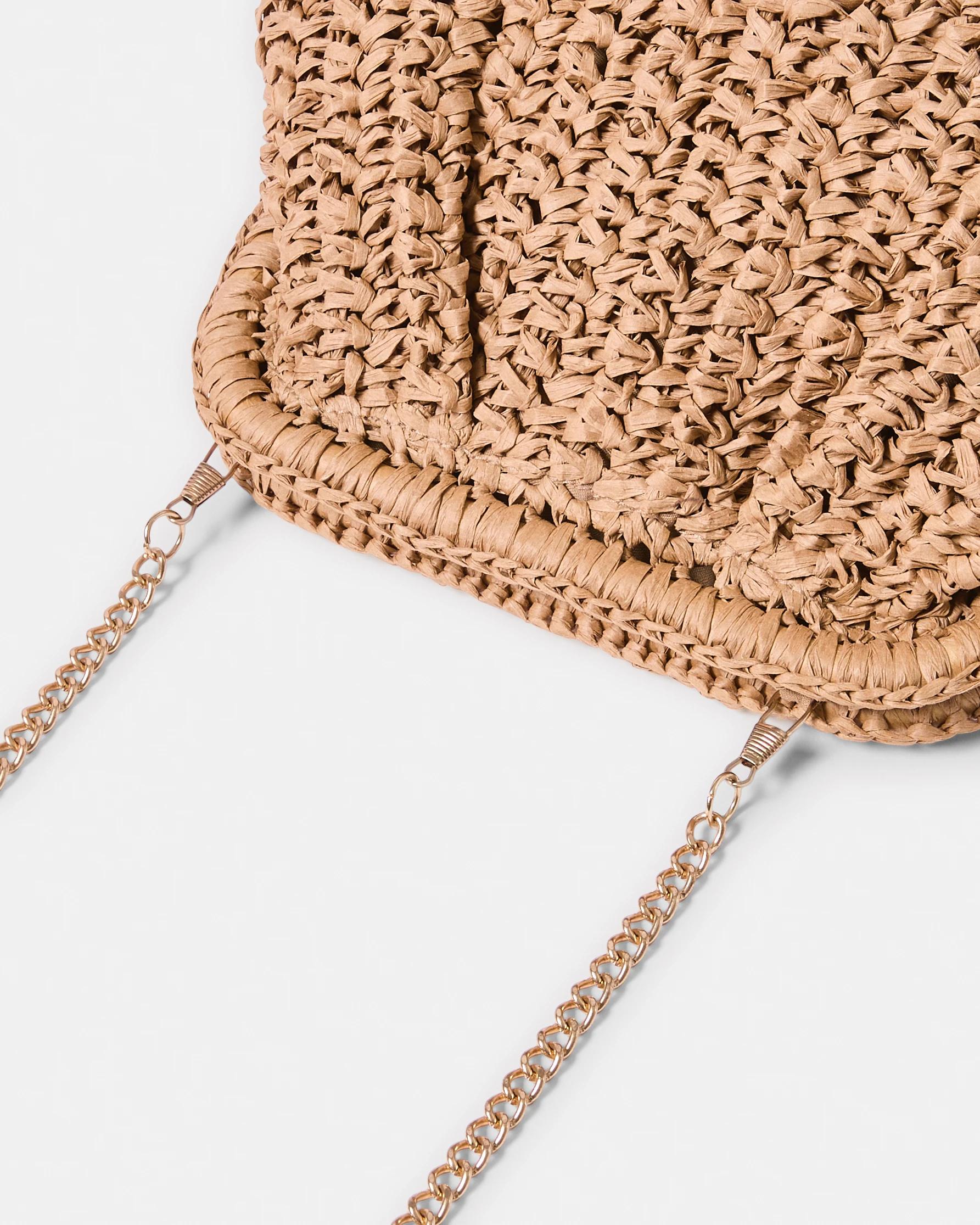 3 Slouchy Straw Clutch Natural, 3 of 6