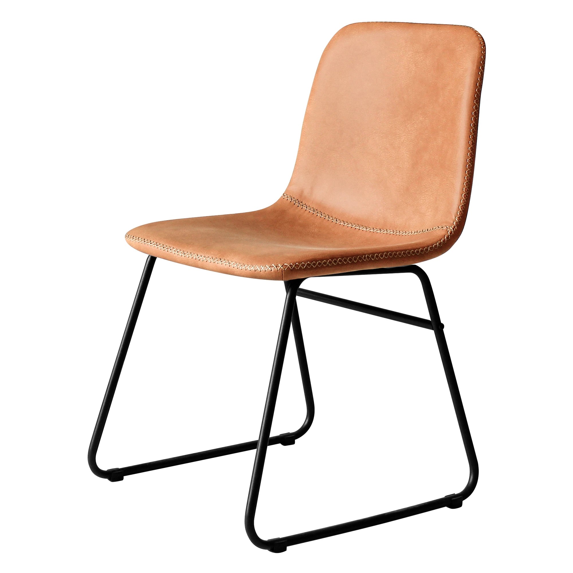 2 Levede 4x Dining Chairs PU Leather - Brown, 2 of 8