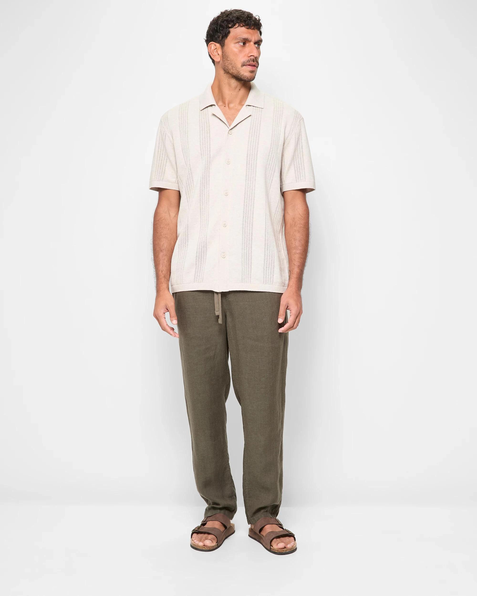 2 Target European Linen Pants DARK OLIVE, 2 of 10