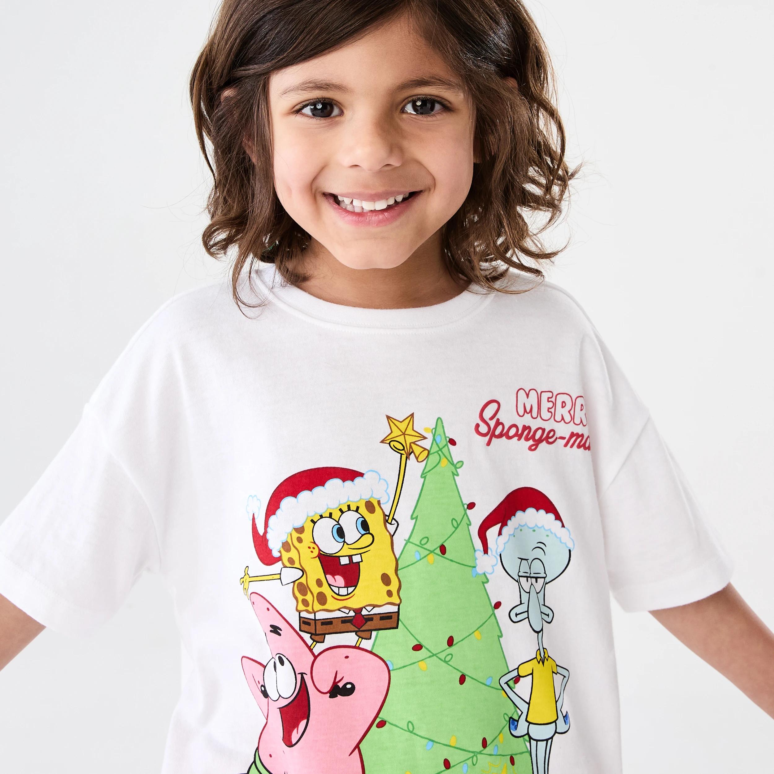 3 SpongeBob SquarePants License Christmas Family Matching Knit Pyjama Set SPONGE BOB XMAS, 3 of 9