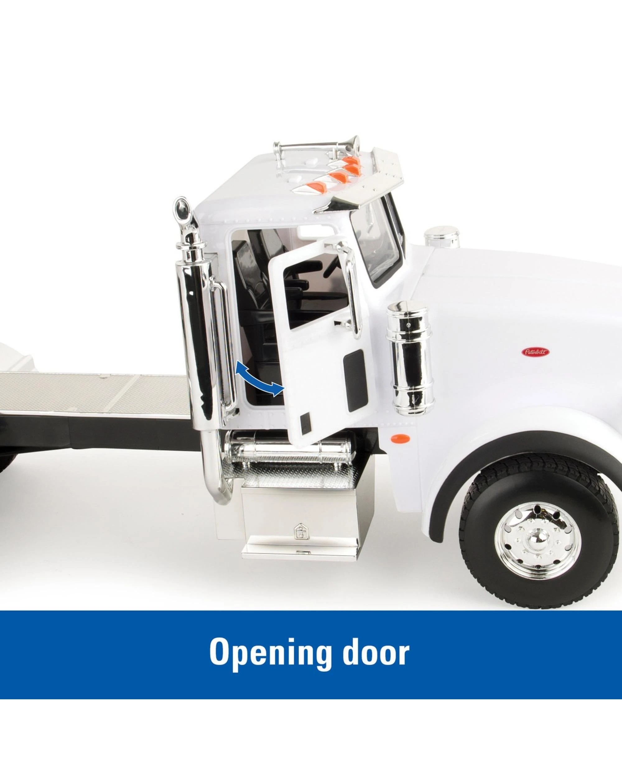 6 Big Farm Peterbilt 1:16 Scale Model 367 Logging Truck with Pup Trailer and Logs, 6 of 7