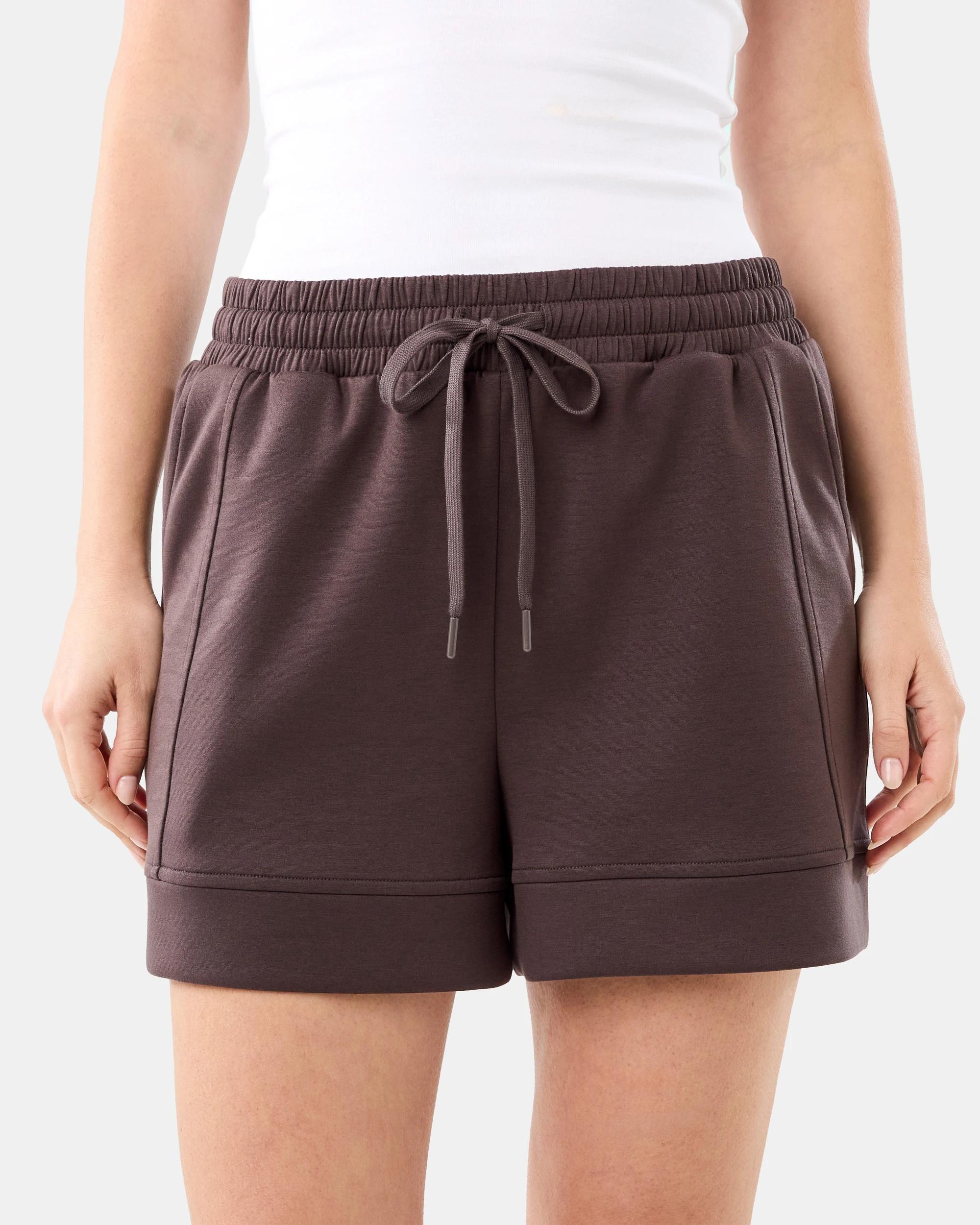 1 Active Womens Scuba Shorts Espresso, 1 of 7