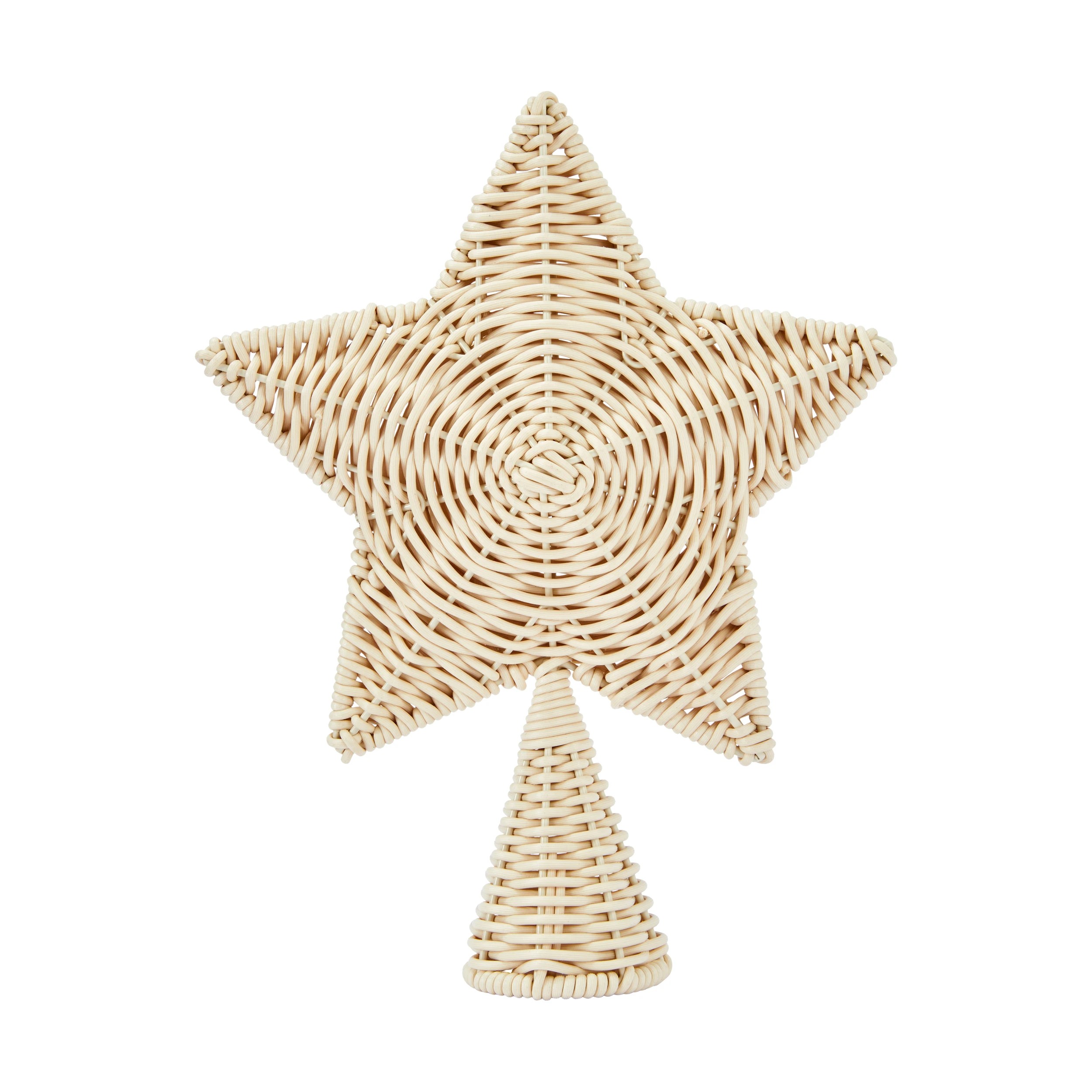 1 Faux Rattan Star Tree Topper, 1 of 6