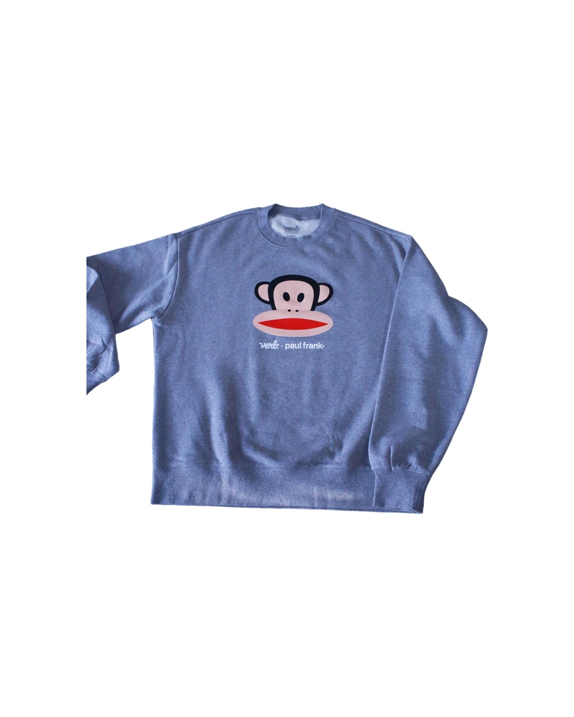 4 Verb. X Paul Frank Julius Head Mens Cotton Crewneck Jumper Relaxed Fit GREY, 4 of 4