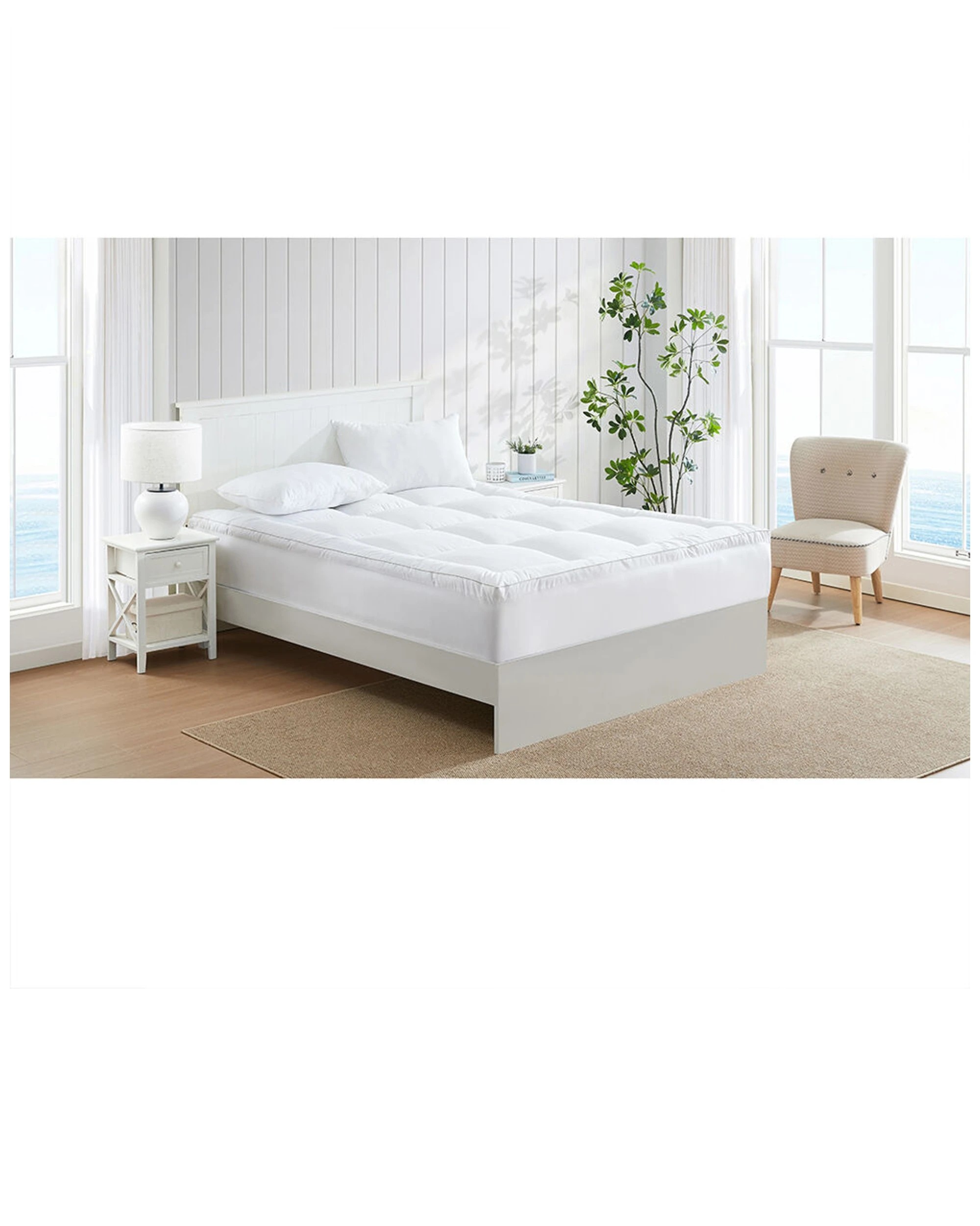 4 ARDOR Mattress Topper 2000GSM Standard Microfibre Quilted 92x193cm - Single Bed, 4 of 4