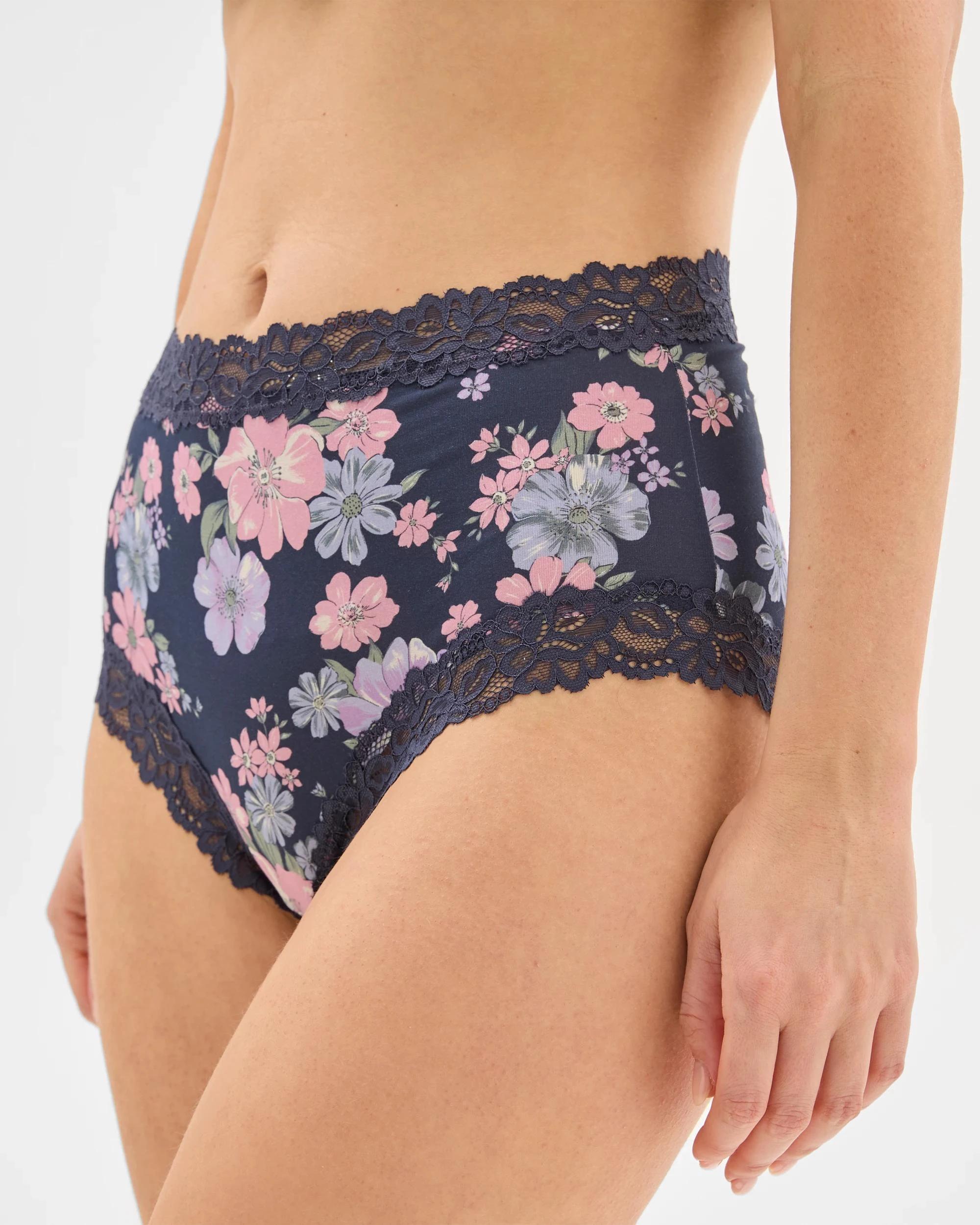 3 Target Womens Modal and Lace Full Briefs 2 Pack ORCHID/ SOLIE FLORAL, 3 of 4