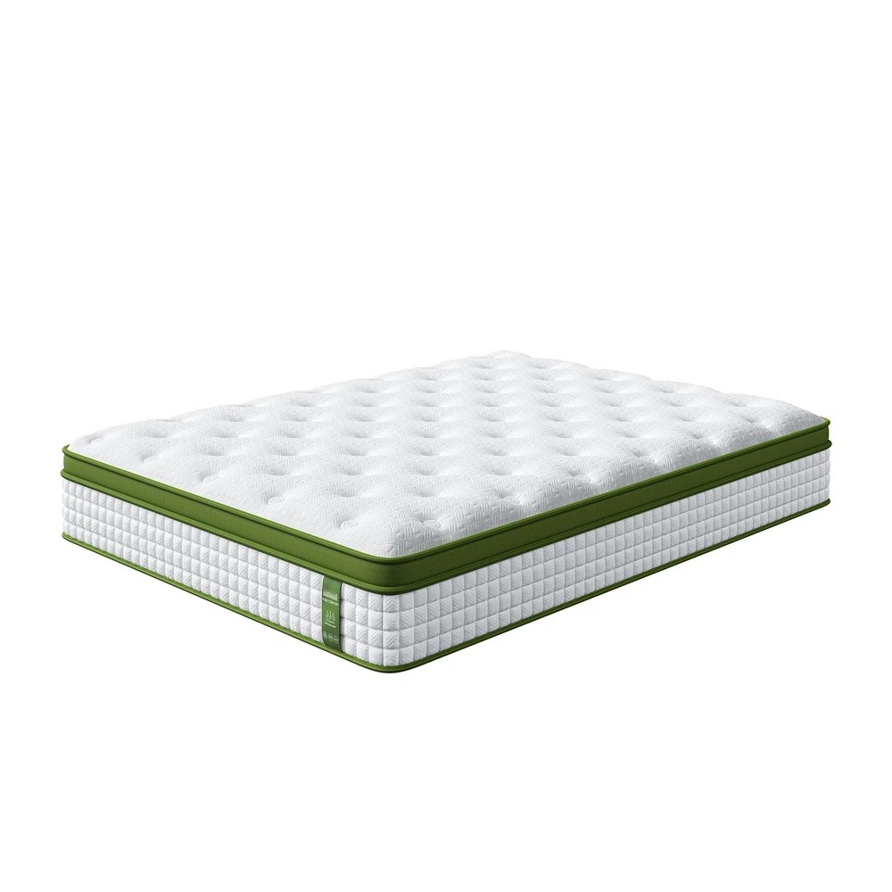 2 BedStory Queen Mattress 30cm Medium Firm Hybrid Mattress for Pressure Relief Motion Isolation - White, 2 of 6
