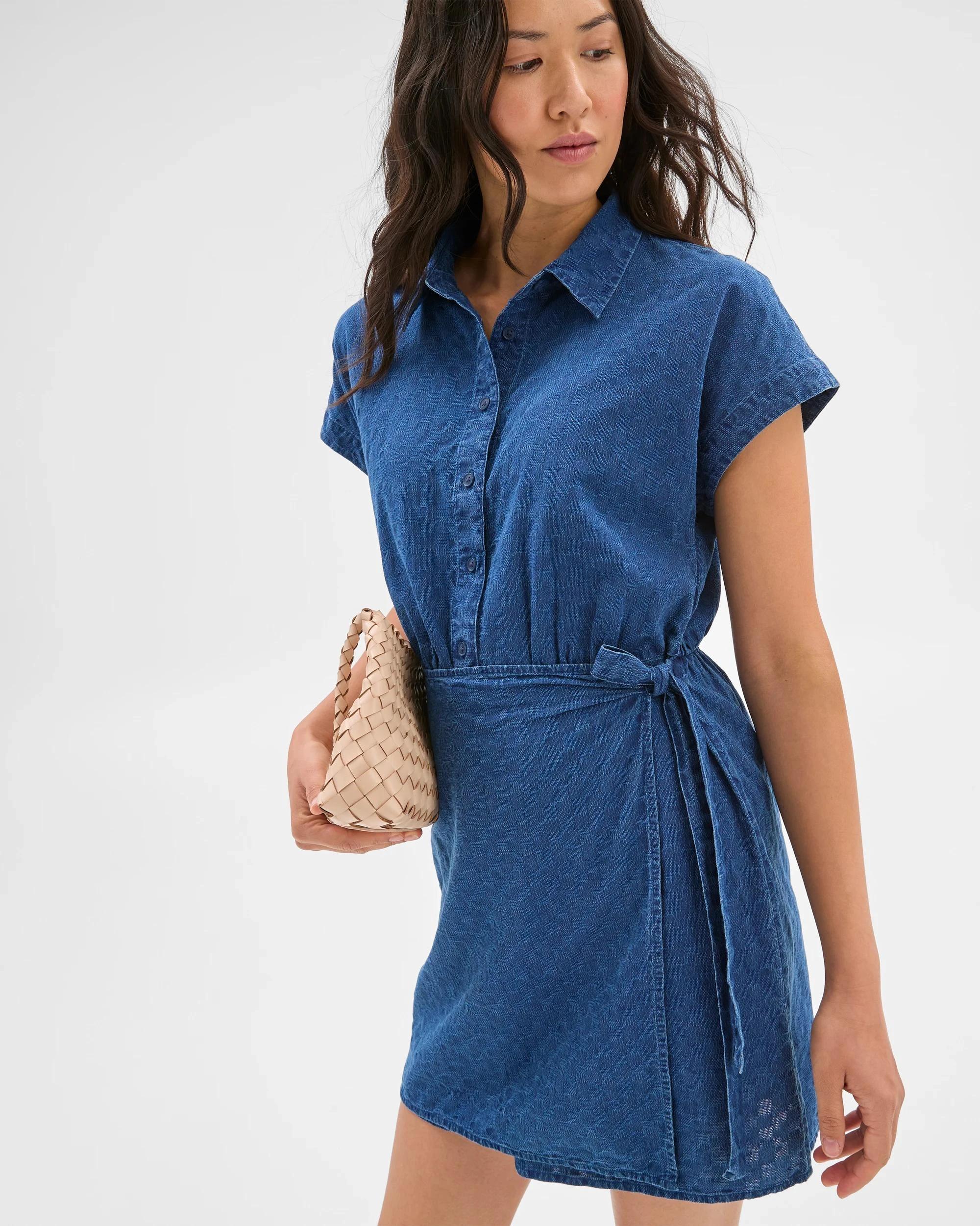 7 Target Woman Wrap Skirt Mini Dress CHAMBRAY, 7 of 7