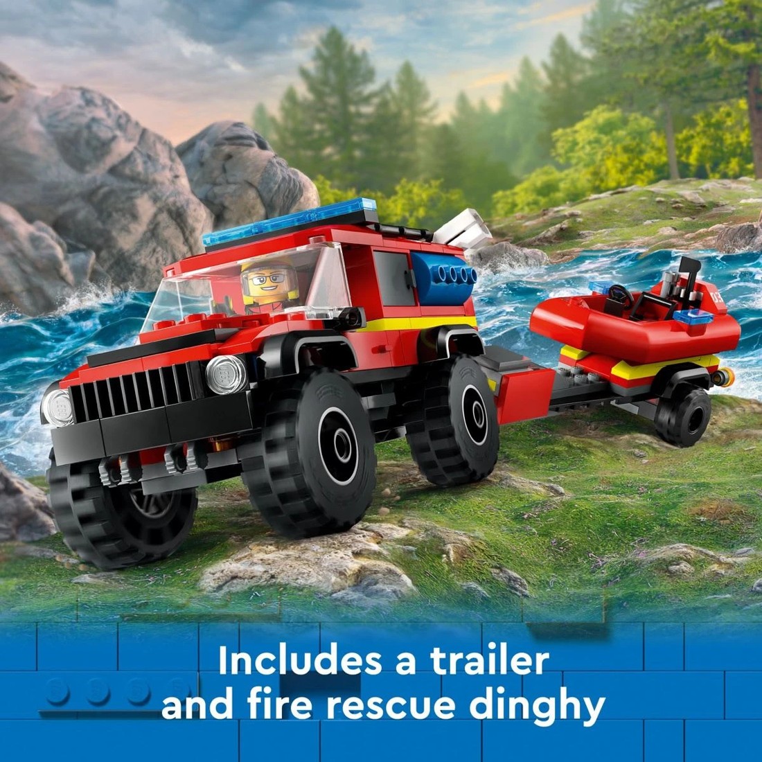 6 LEGO City Fire 4x4 Fire Truck with Rescue Boat 60412, 6 of 10