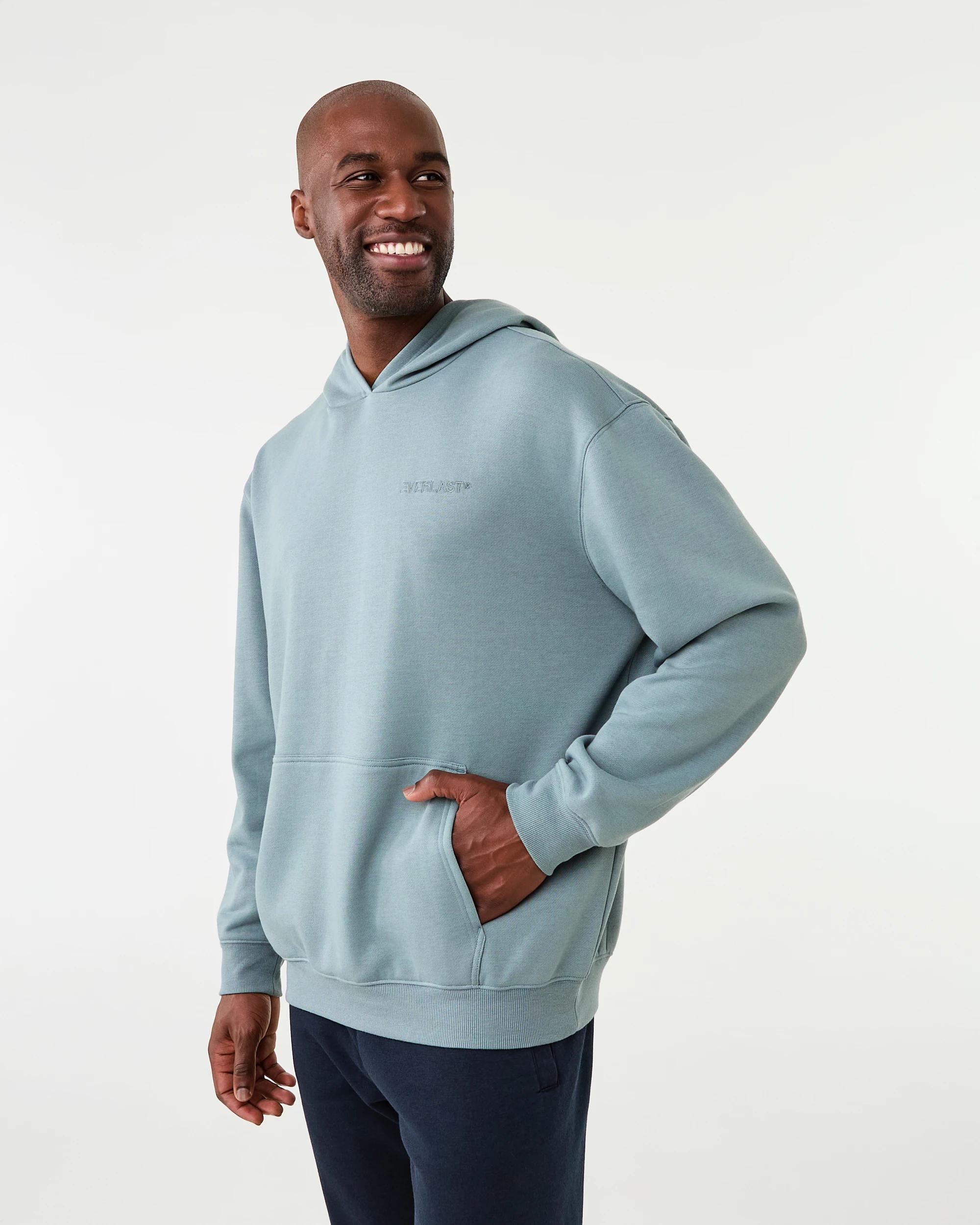 2 Everlast Mens Oversized Hoodie Ash Blue, 2 of 9