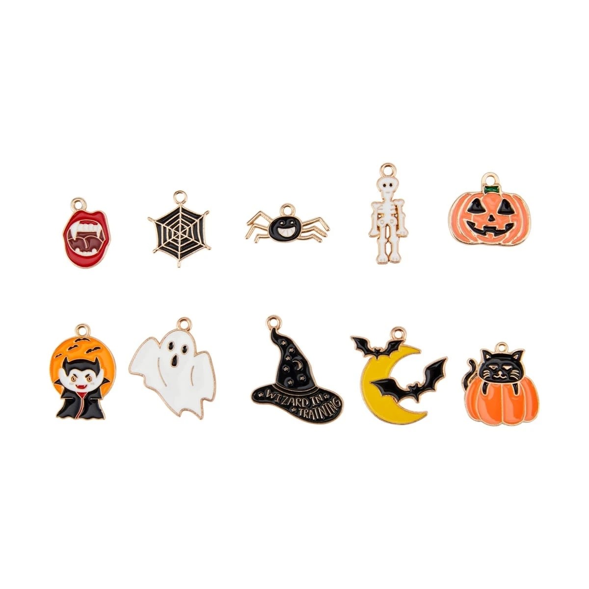 2 10 Piece Halloween Craft Jewellery Making Charms, 2 of 3