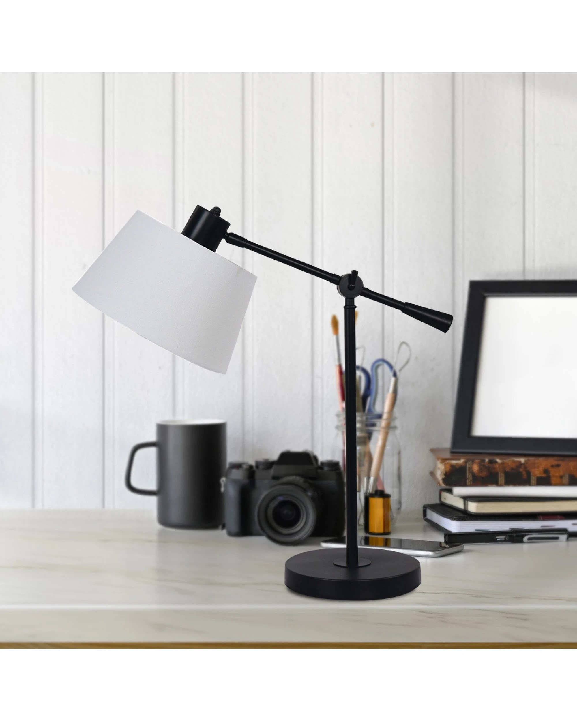 7 Sarantino Adjustable Metal Table Lamp - Black, 7 of 8