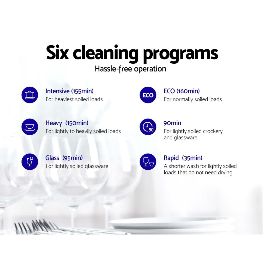 8 Devanti 8 Place Settings Benchtop Dishwasher - Black, 8 of 8