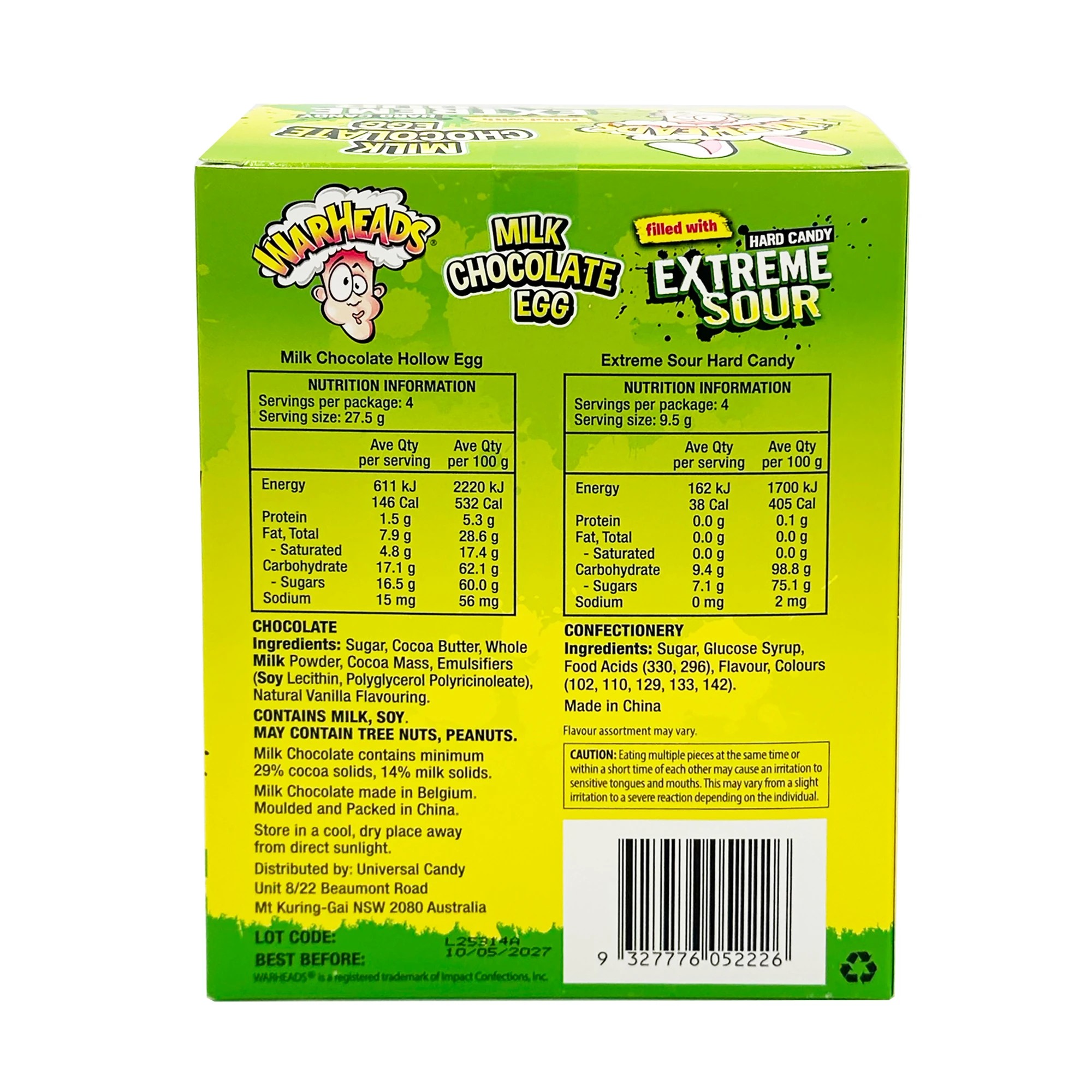 2 Warheads Milk Chocolate Hard Candy 148g, 2 of 2