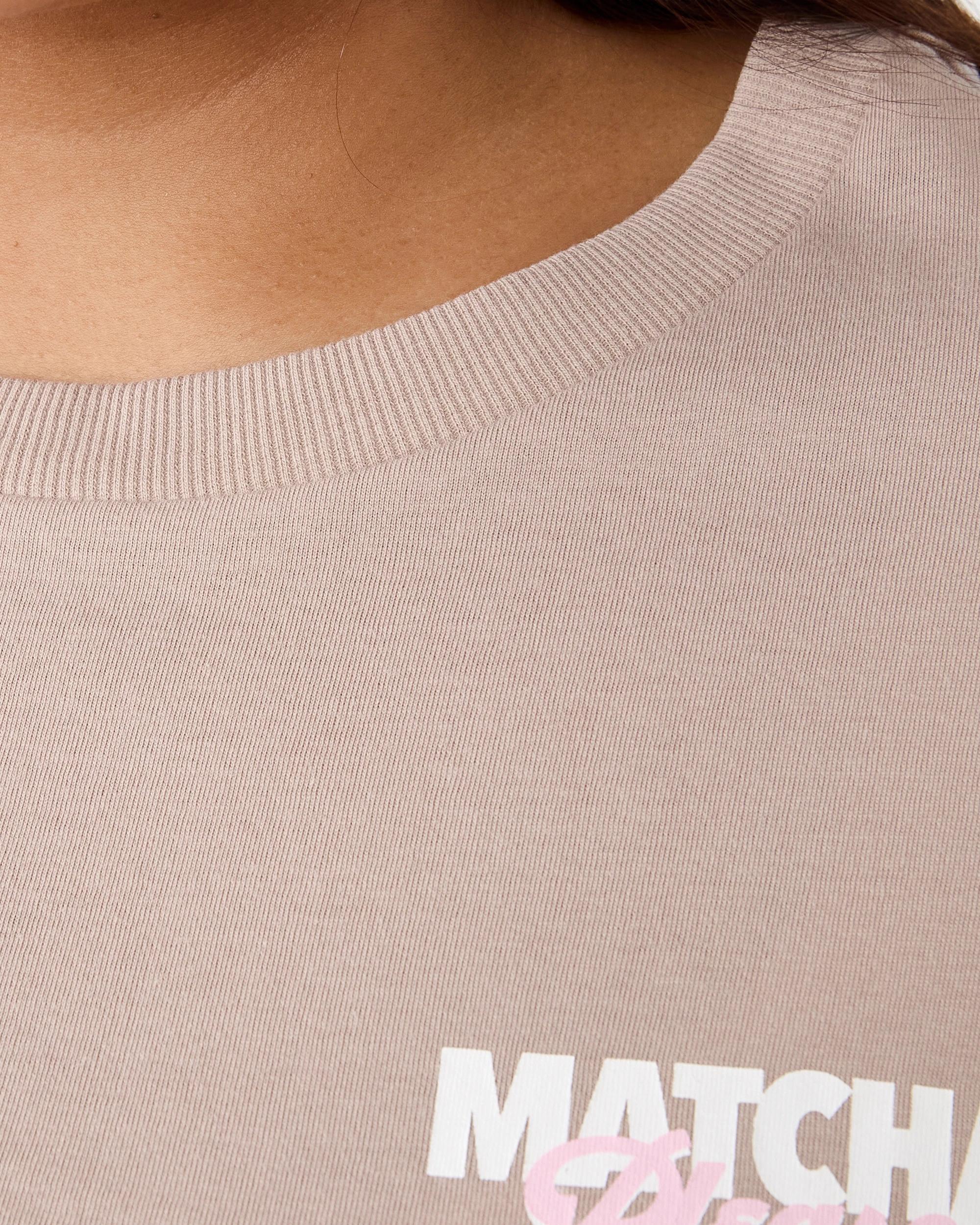 5 Curve Short Sleeve Boyfriend T-shirt MATCHA, 5 of 7