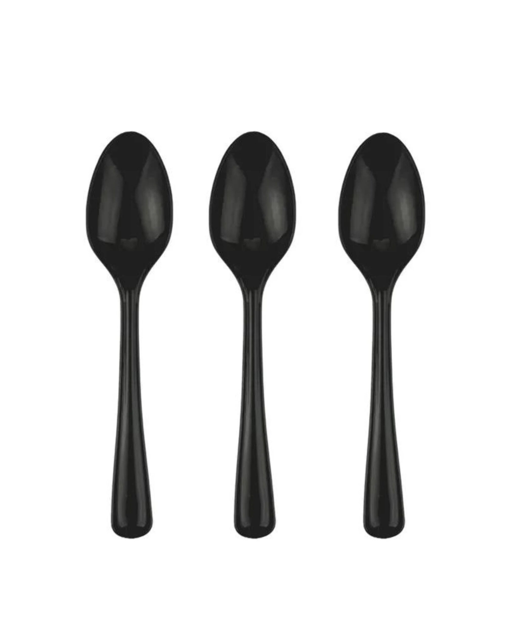 1 Alpen Reusable Spoons Pack of 20 - Black - Black, 1 of 3