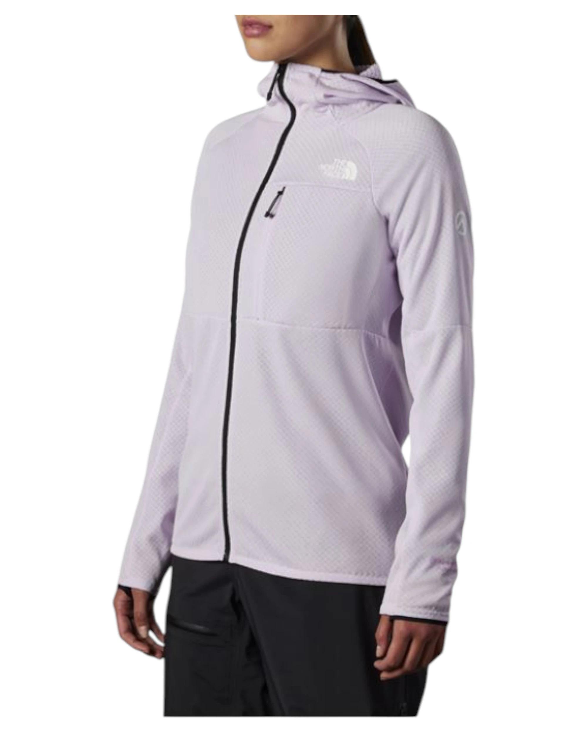 4 The North Face Womens Summit Futurefleece Lavender Full Zip Logo Hoodie LAVENDER, 4 of 5