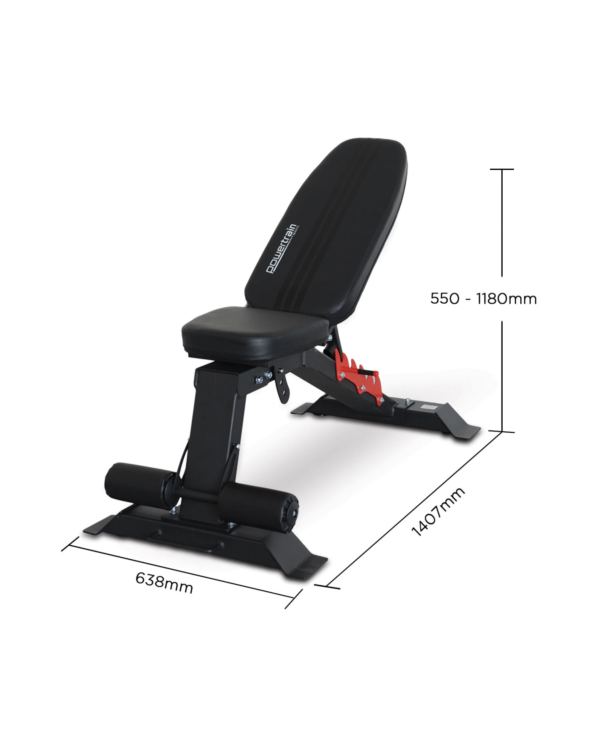 3 Powertrain Home Gym Adjustable Dumbbell Bench, 3 of 10