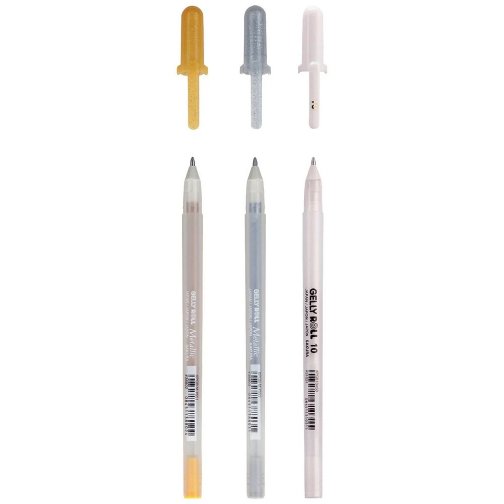 2 Sakura Gelly Roll Pen Gold/Silver/White 3 Pack, 2 of 2