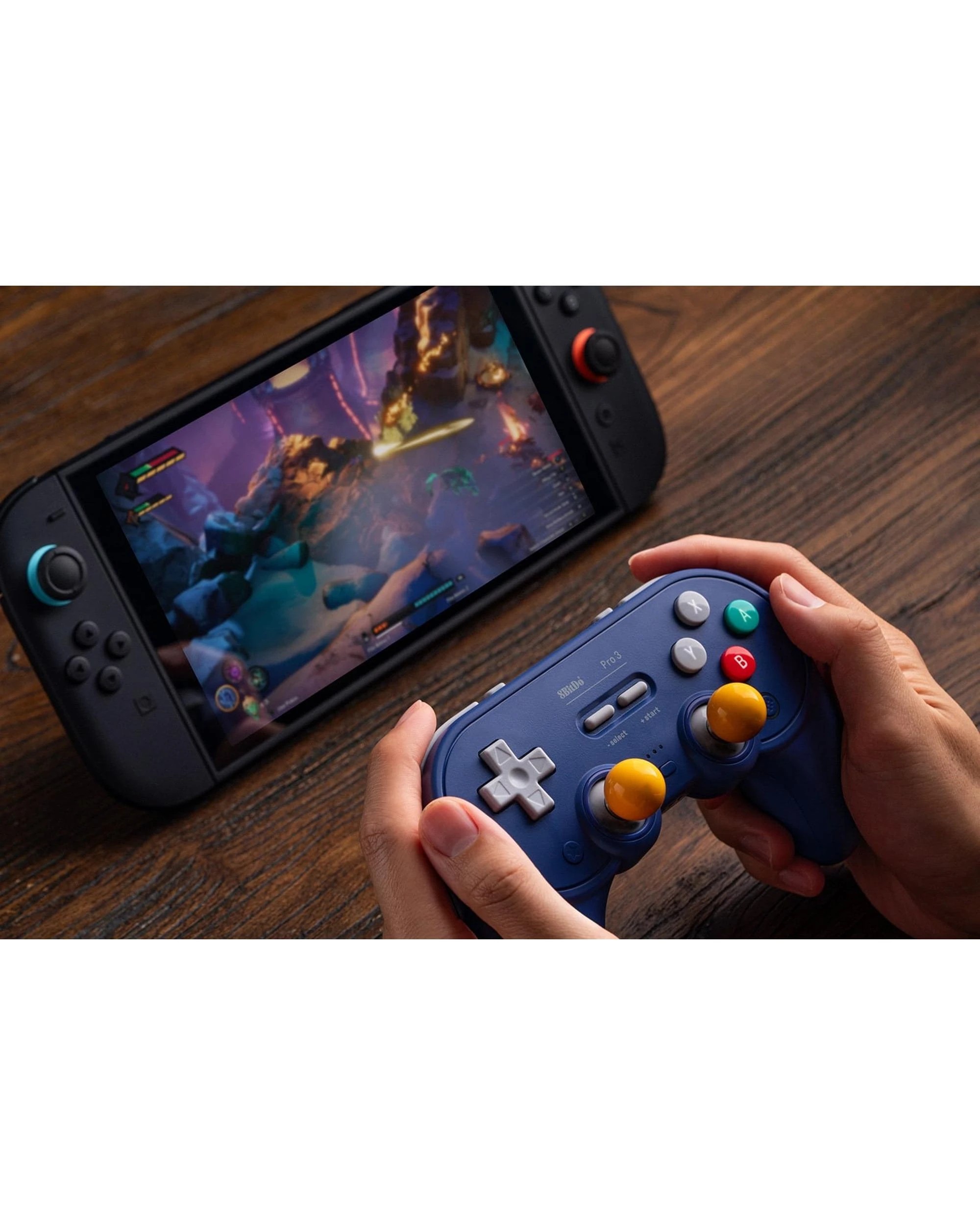 6 8BitDo Pro 3 Bluetooth Controller for Switch, Switch 2, PC, IOS and Android - Purple Edition - Grey, 6 of 10