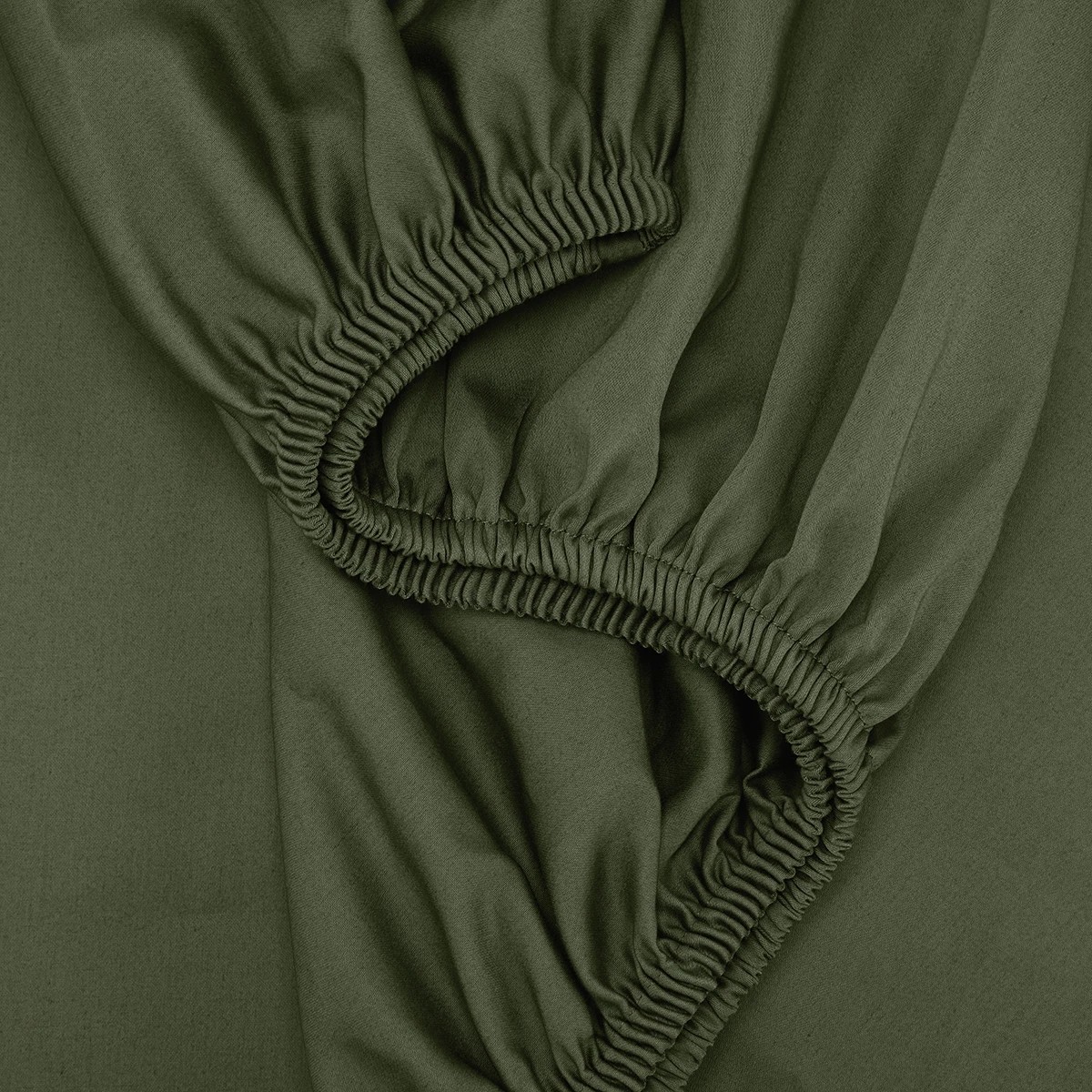 3 500 Thread Count Australian Grown Cotton Fitted Sheet - Queen Bed, Forest, 3 of 4