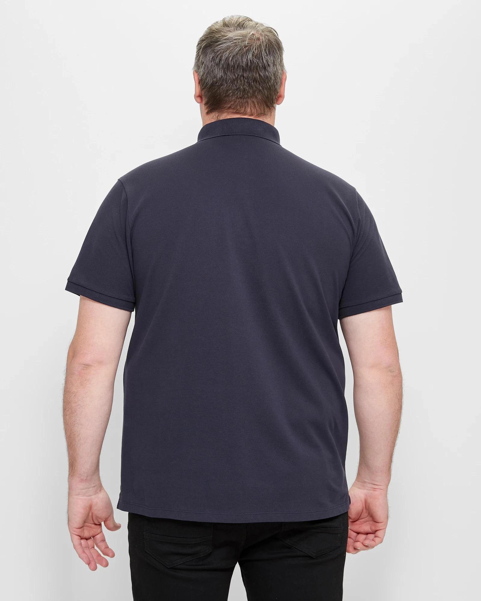 4 Target Man Plus Plus Size Pique Polo Top NAVY BLUE, 4 of 5