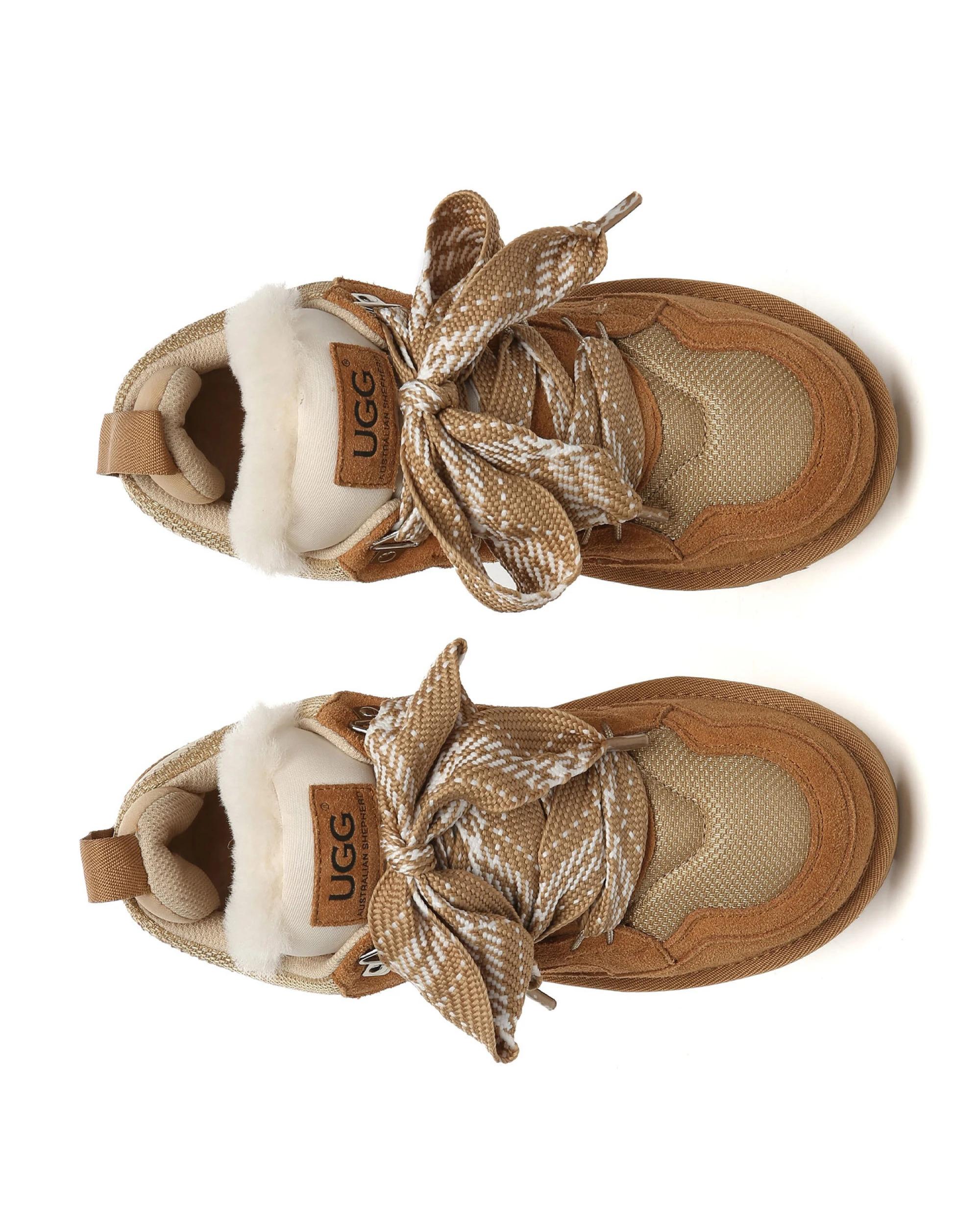 5 Australian Shepherd UGG Womens Parkyr Platform Sneakers CHESTNUT, 5 of 5