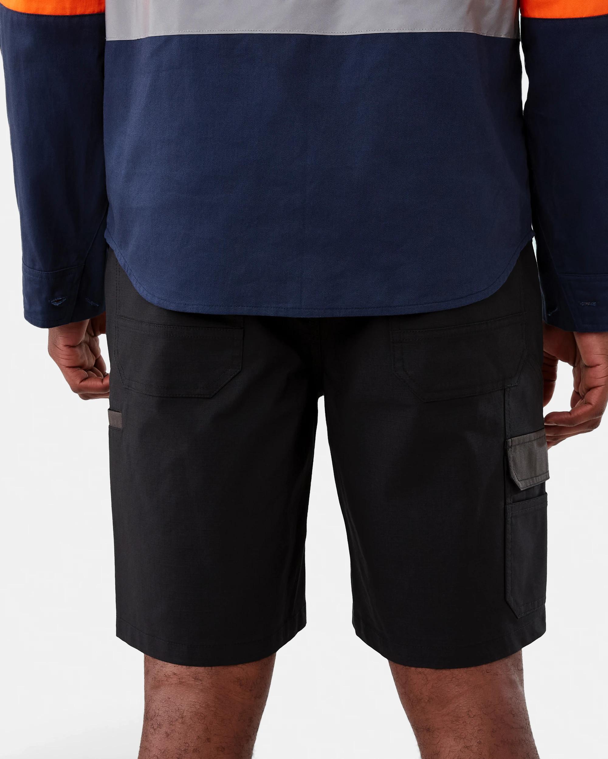 3 Workwear Ripstop Stretch Shorts Black, 3 of 9