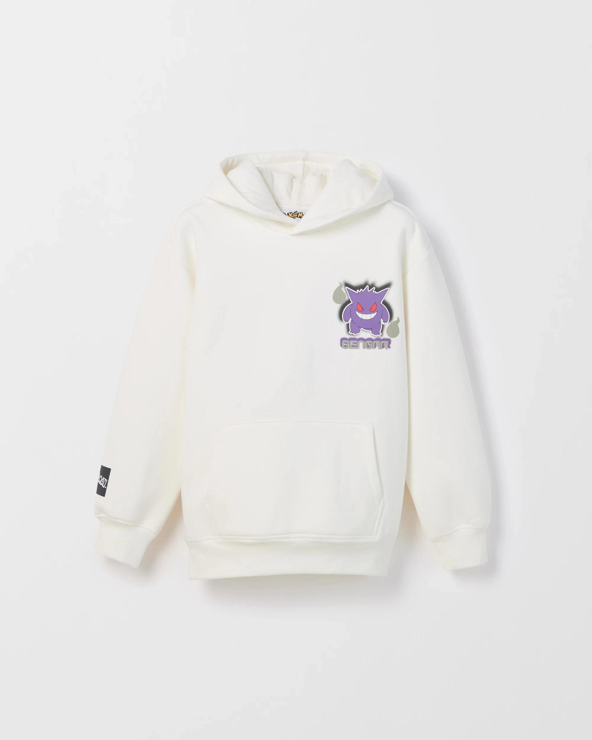 4 Pokemon Australian Cotton Blend Popover Hoodie OFF WHITE, 4 of 6