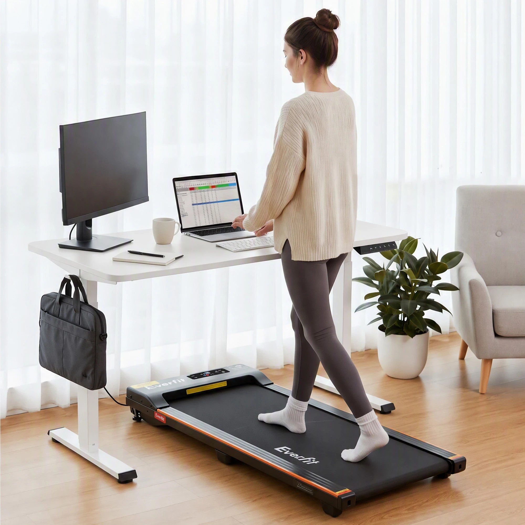 Artiss 100cm Standing Desk Treadmill Motorised Home Office - Multi - Kmart