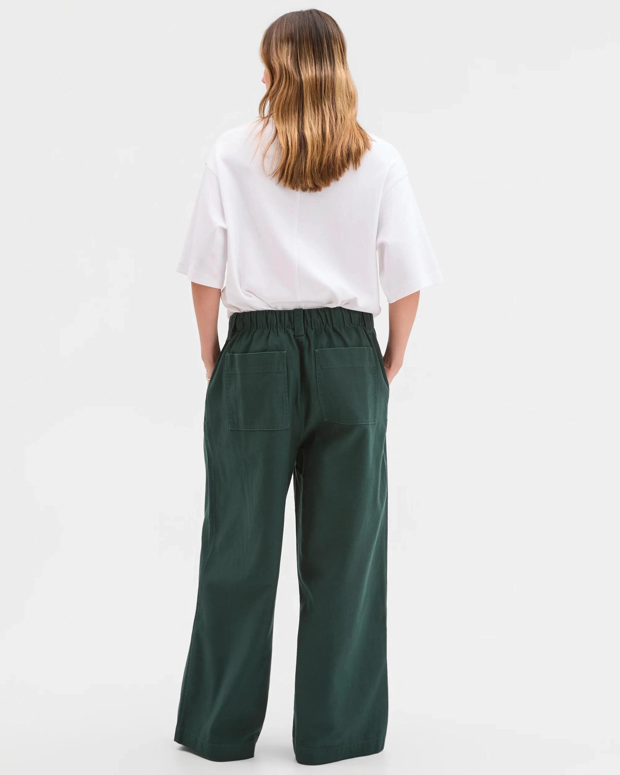 5 Target Woman Australian Cotton Textured Cotton Pant MIDNIGHT JADE, 5 of 5