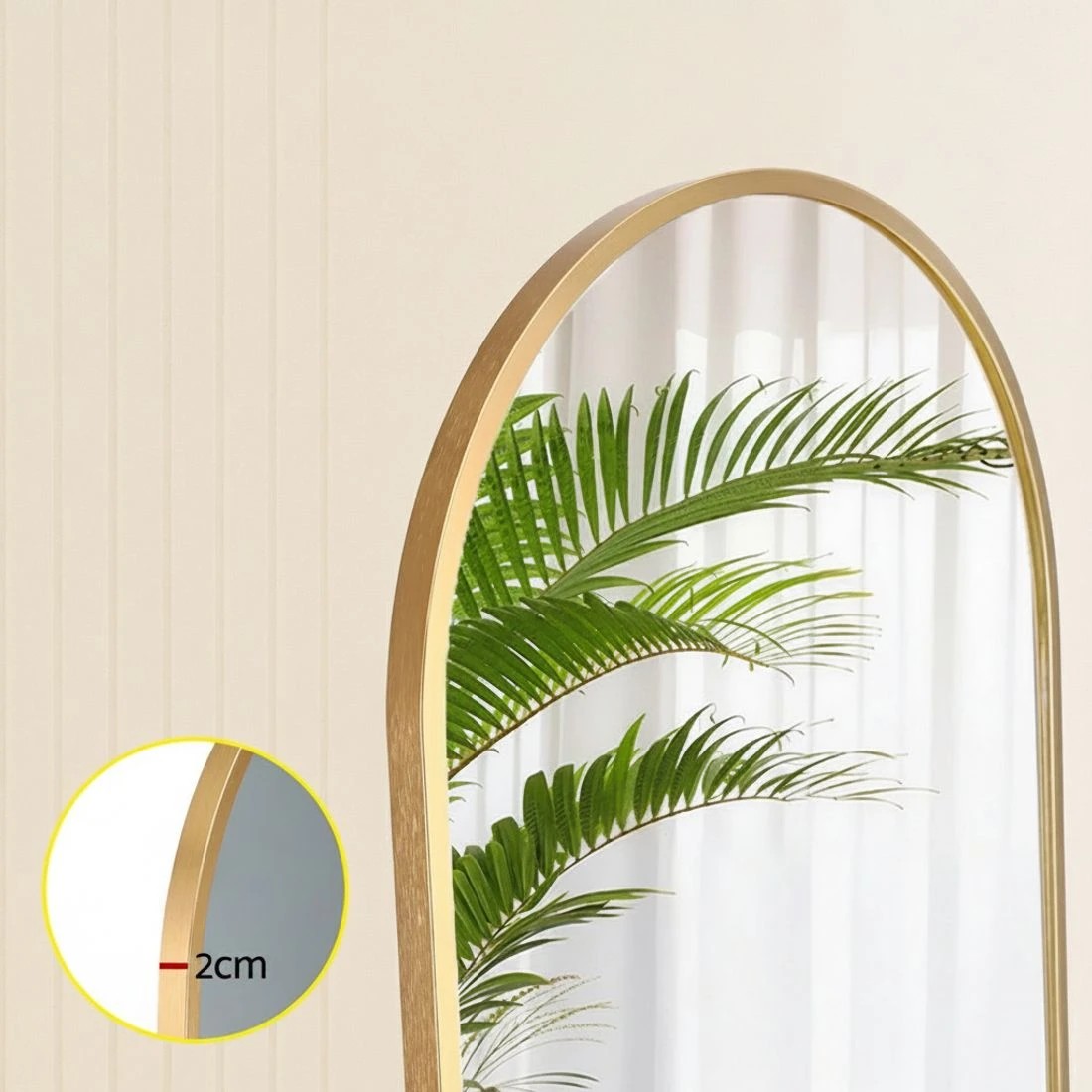 4 Embellir Full Length Mirror Floor Dressing Mirror 160cm - Gold, 4 of 6