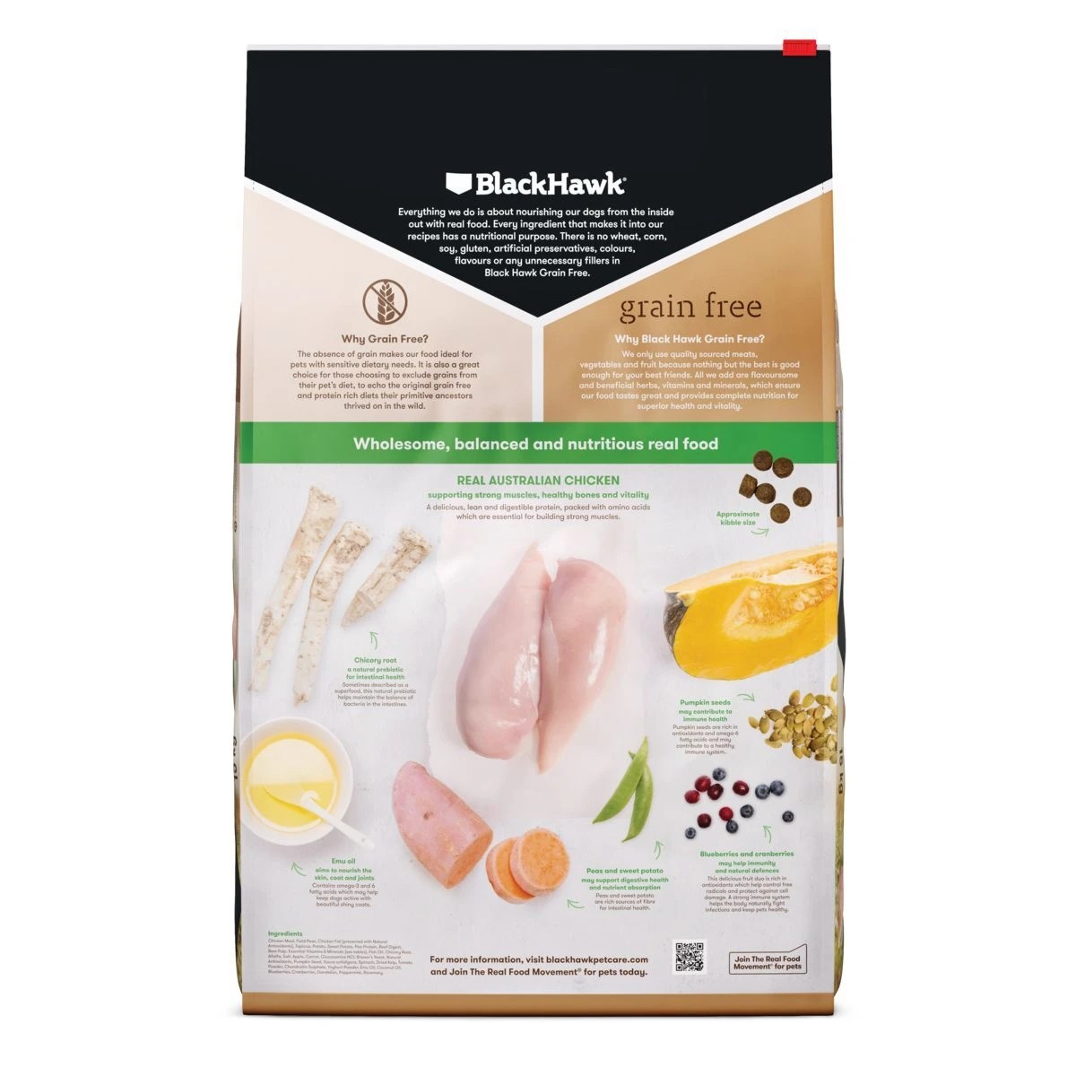 2 Black Hawk Grain Free Large Breed Adult Chicken Dry Dog Food 15kg, 2 of 2