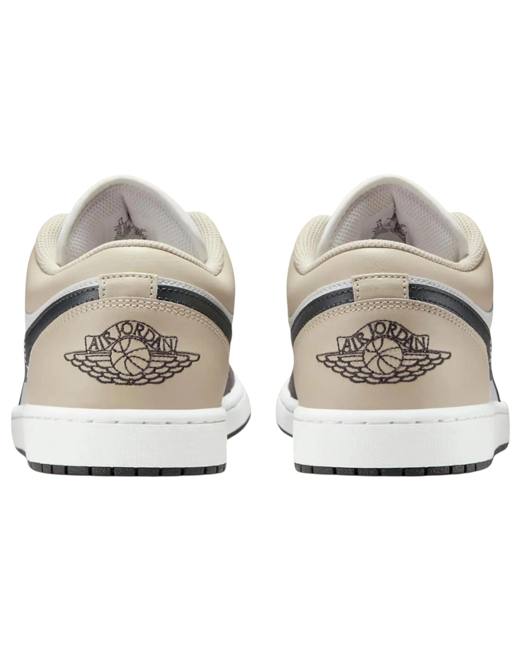 7 Nike Mens Air Jordan 1 Low Athletic Shoes BLACK/CREAM/WHITE, 7 of 8