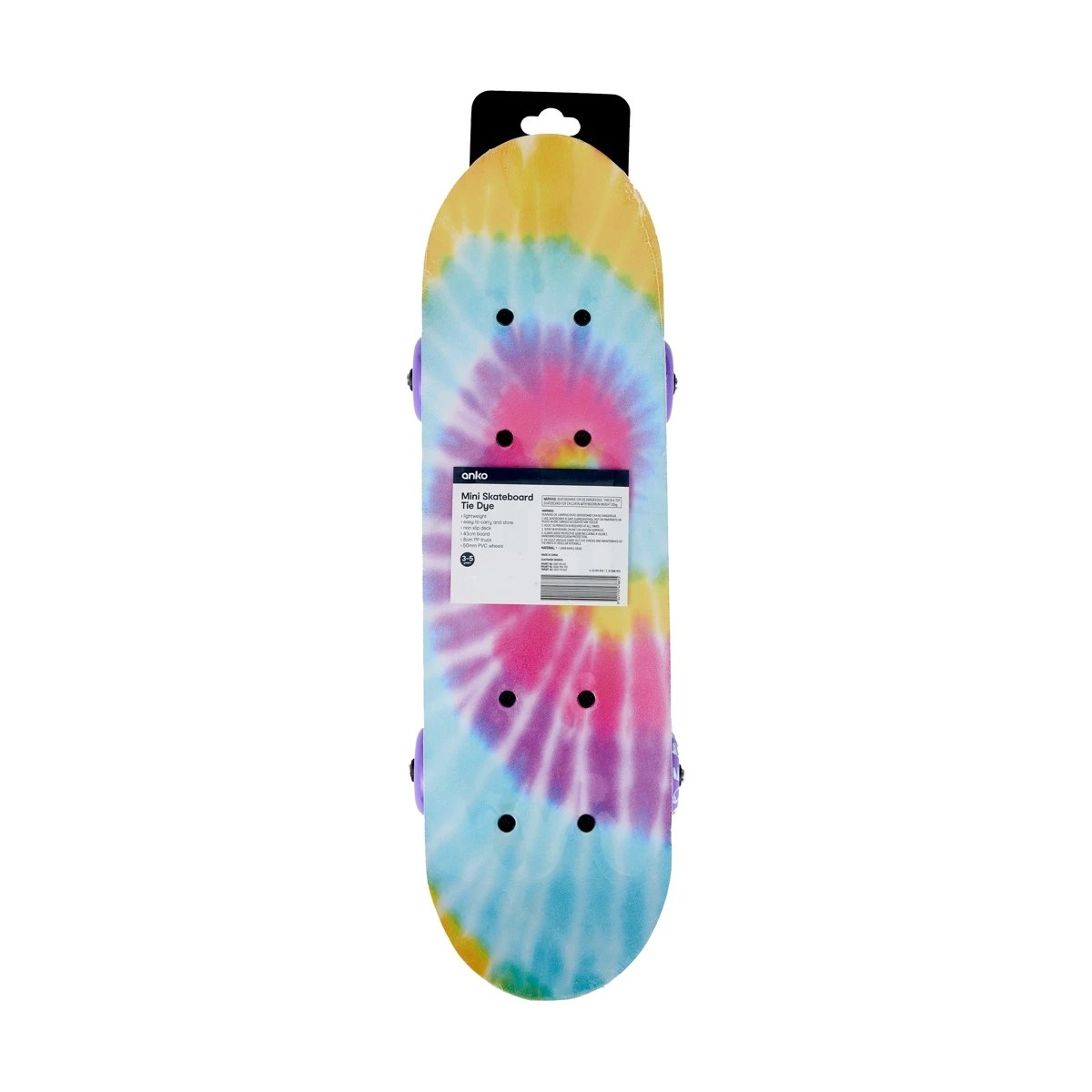 8 17in. Mini Skateboard - Tie Dye, 8 of 8