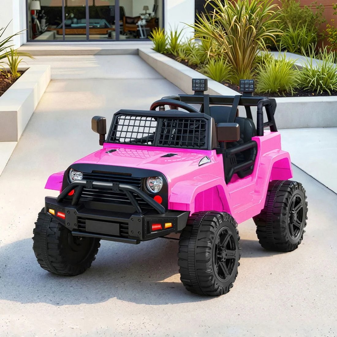 3 Rigo Kids Electric Ride On Car Jeep Toy Cars Remote 12V - Pink, 3 of 5