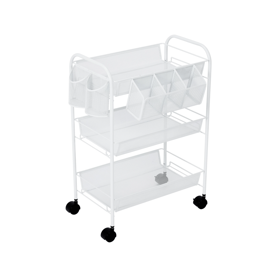 6 3 Tier Metal Trolley - White, 6 of 9