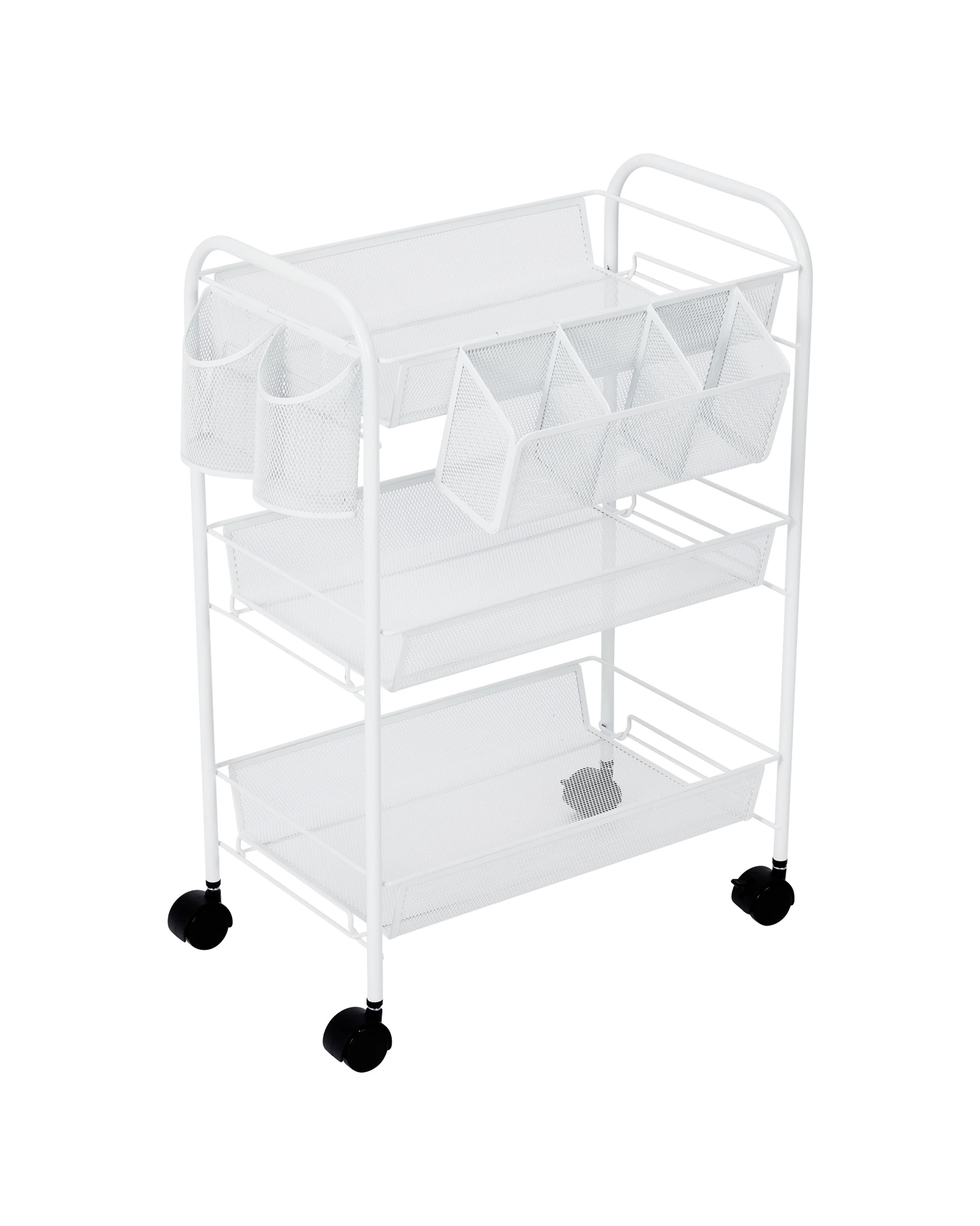 6 3 Tier Metal Trolley - White, 6 of 9