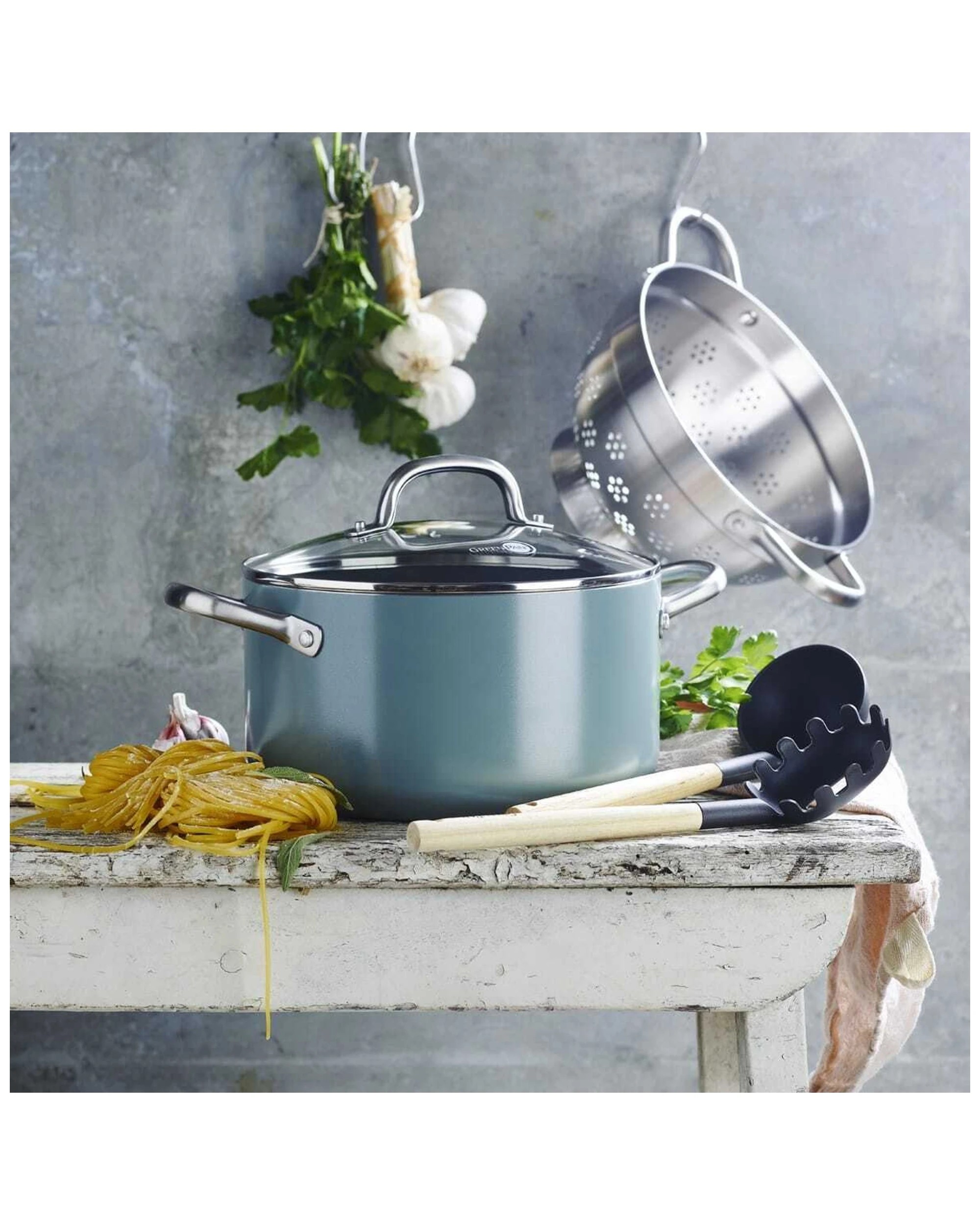 2 Greenpan Mayflower Covered Casserole Dish 24cm/5.7l Home Kitchen Cooking
 - Blue, 2 of 5