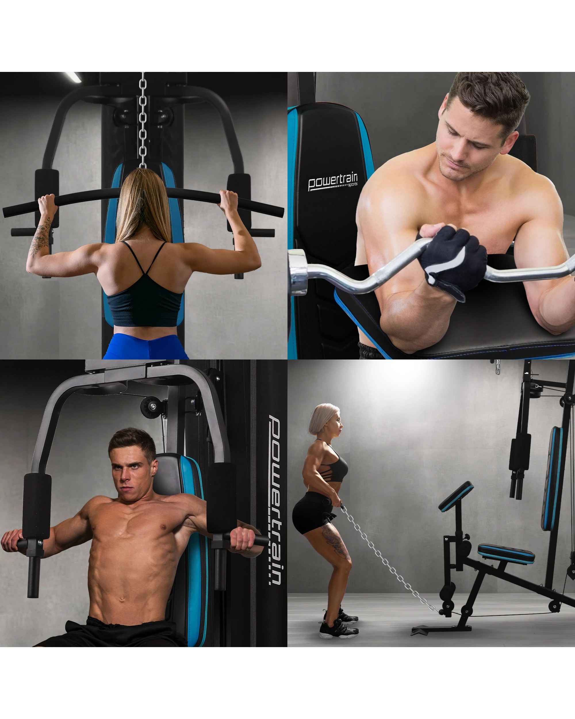 7 Powertrain JX-300 Multi Station Home Gym 44kg Weight Cable Machine, 7 of 7