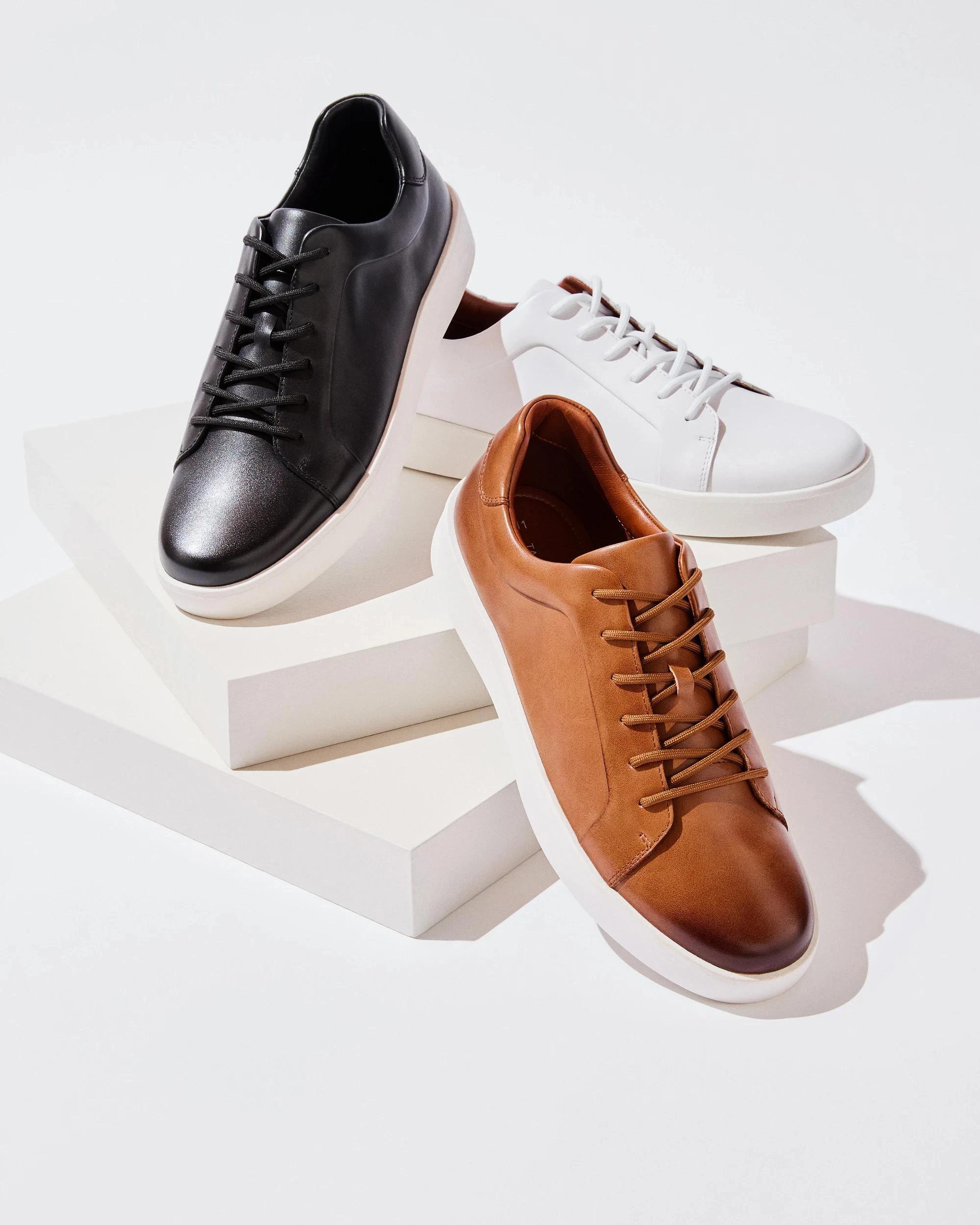 6 Target Man Mens Smart Smooth Leather Sneaker BLACK, 6 of 6