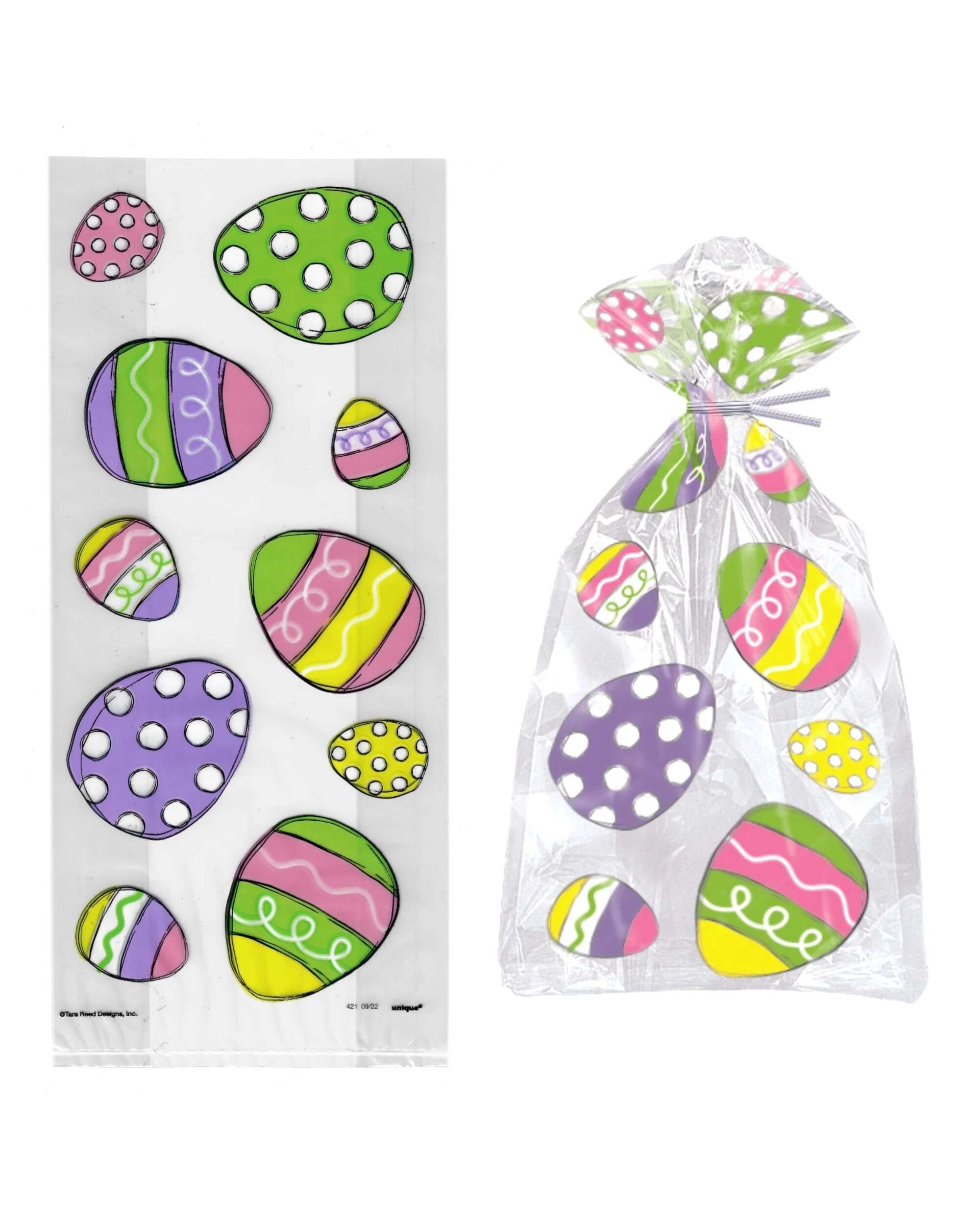 1 Unique Bright Easter Egg Cellophane Treat Bags Pack of 20, 1 of 1