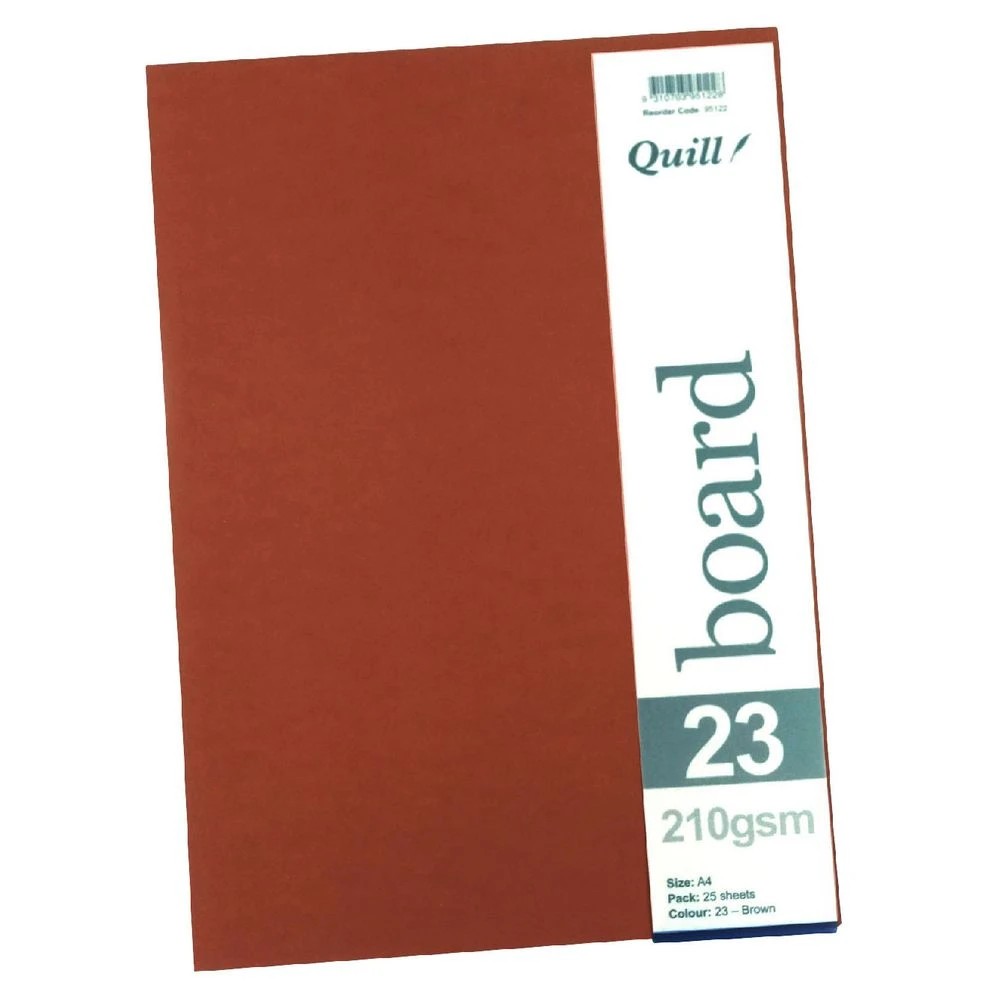 4 Quill A4 210gsm Board Brown 25 Pack, 4 of 4