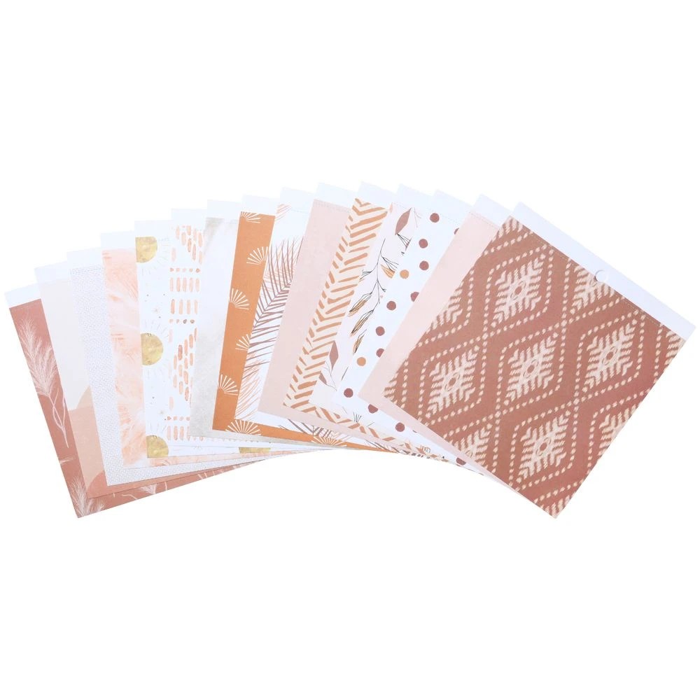 2 Born Paper Stack 15 x 15cm Boho 30 Sheets, 2 of 2