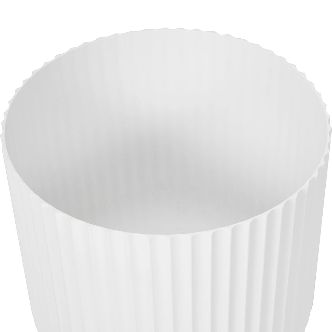 4 30cm Linear Plastic Pot - White, 4 of 5