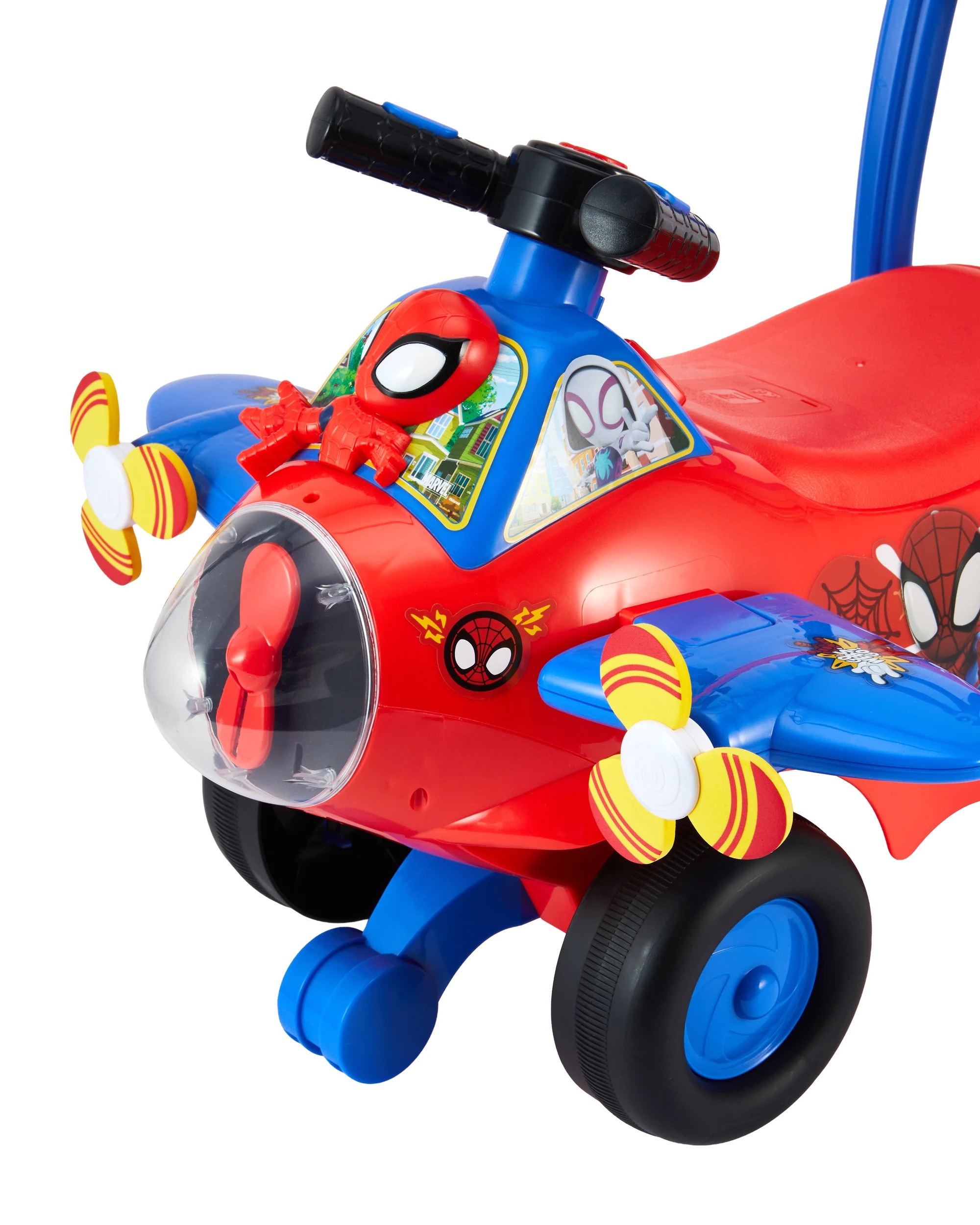 6 Disney Junior Spidey and Amazing Friends Lights ‘n’ Sounds Activity Plane, 6 of 9