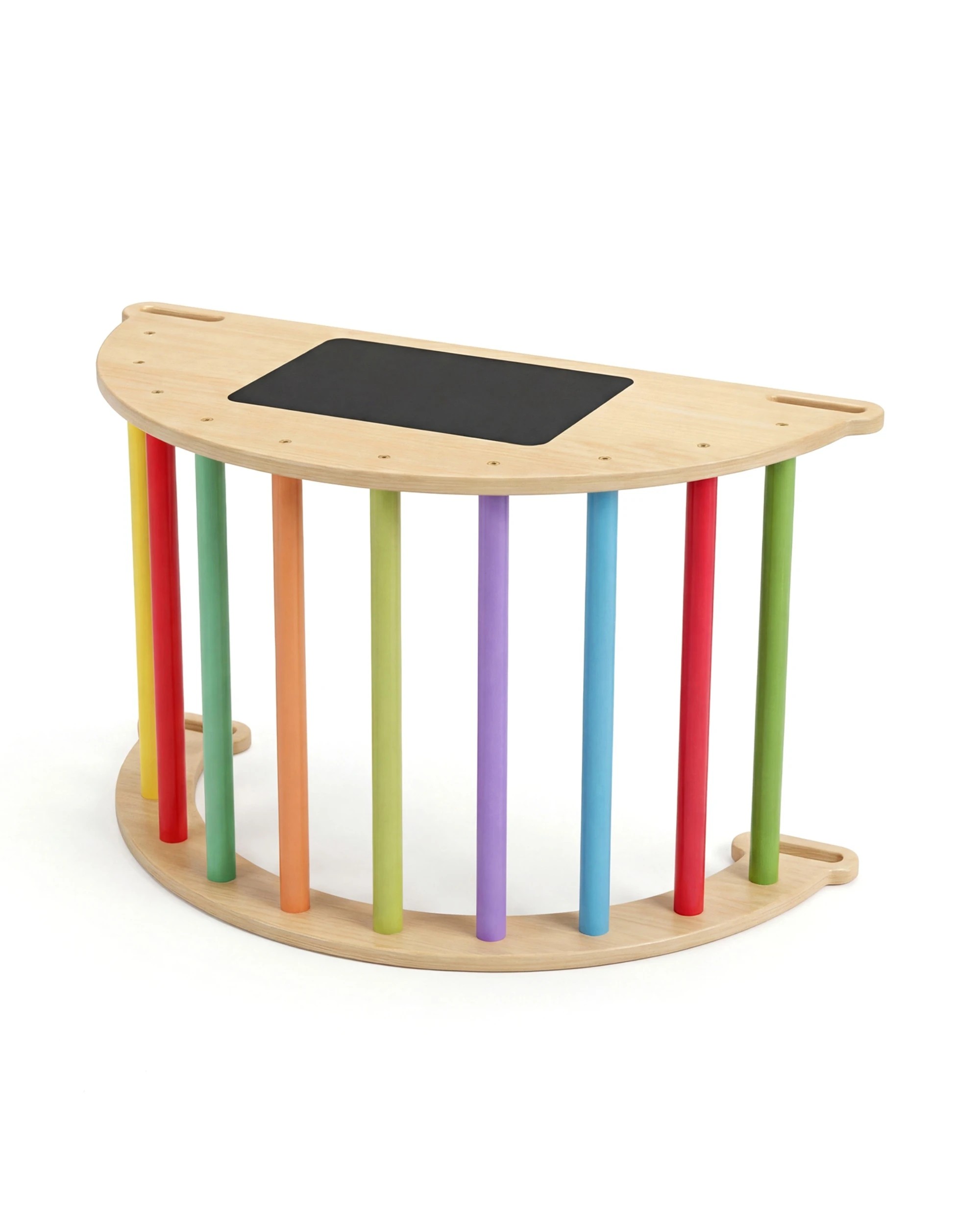7 Advwin Climb Playset with Removable Cushion Wooden Kids Climbing Arch with Blackboard, 7 of 9