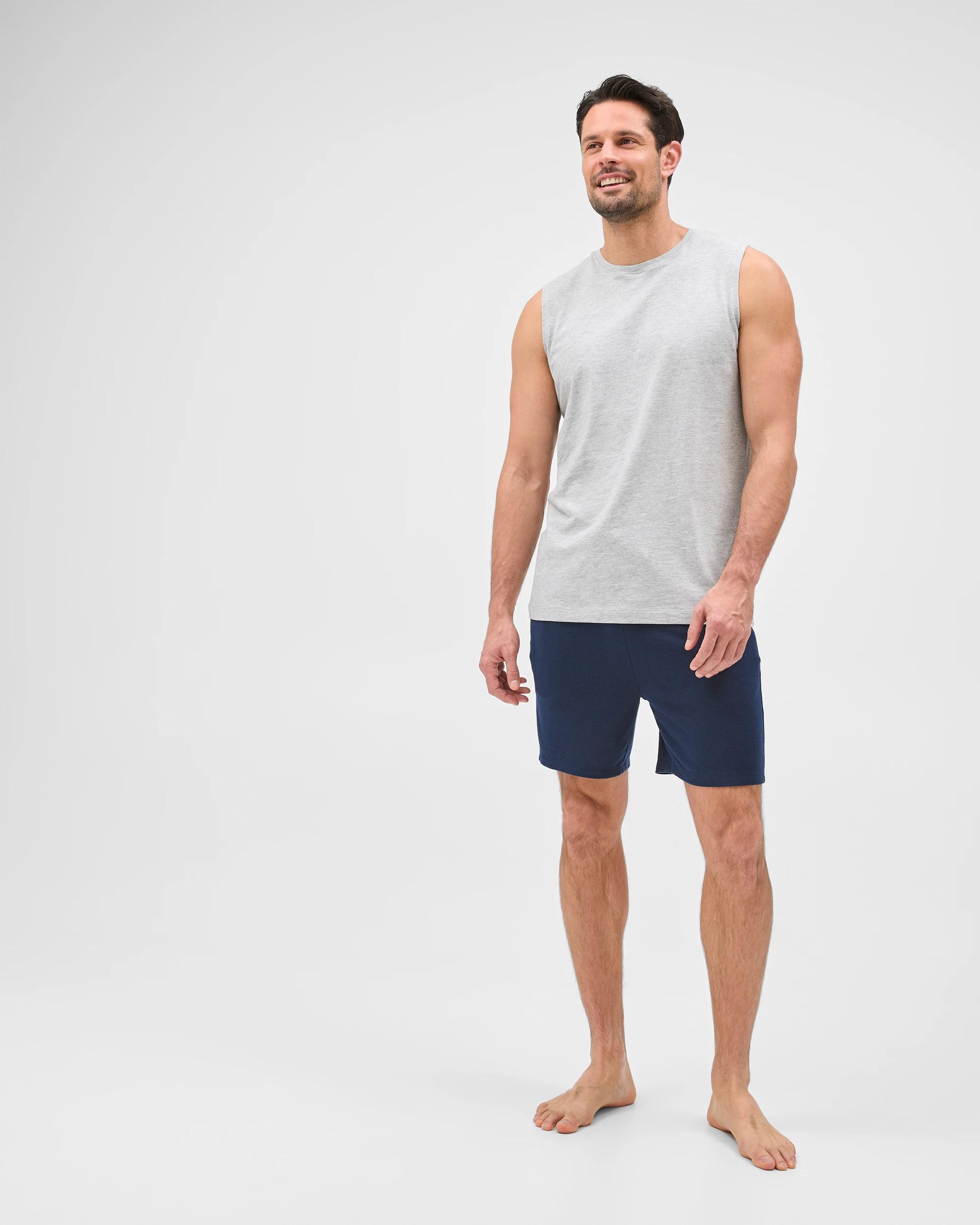 2 Maxx Australian Cotton Blend Boxy Fit Sleep Muscle Top GREY MARLE, 2 of 7