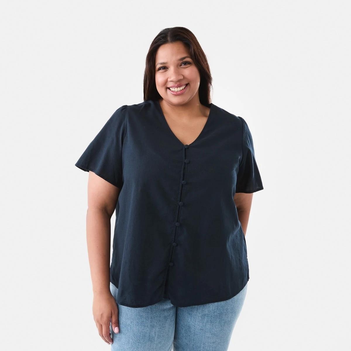 1 Curve Short Sleeve Femme Top Sky Cptn, 1 of 5