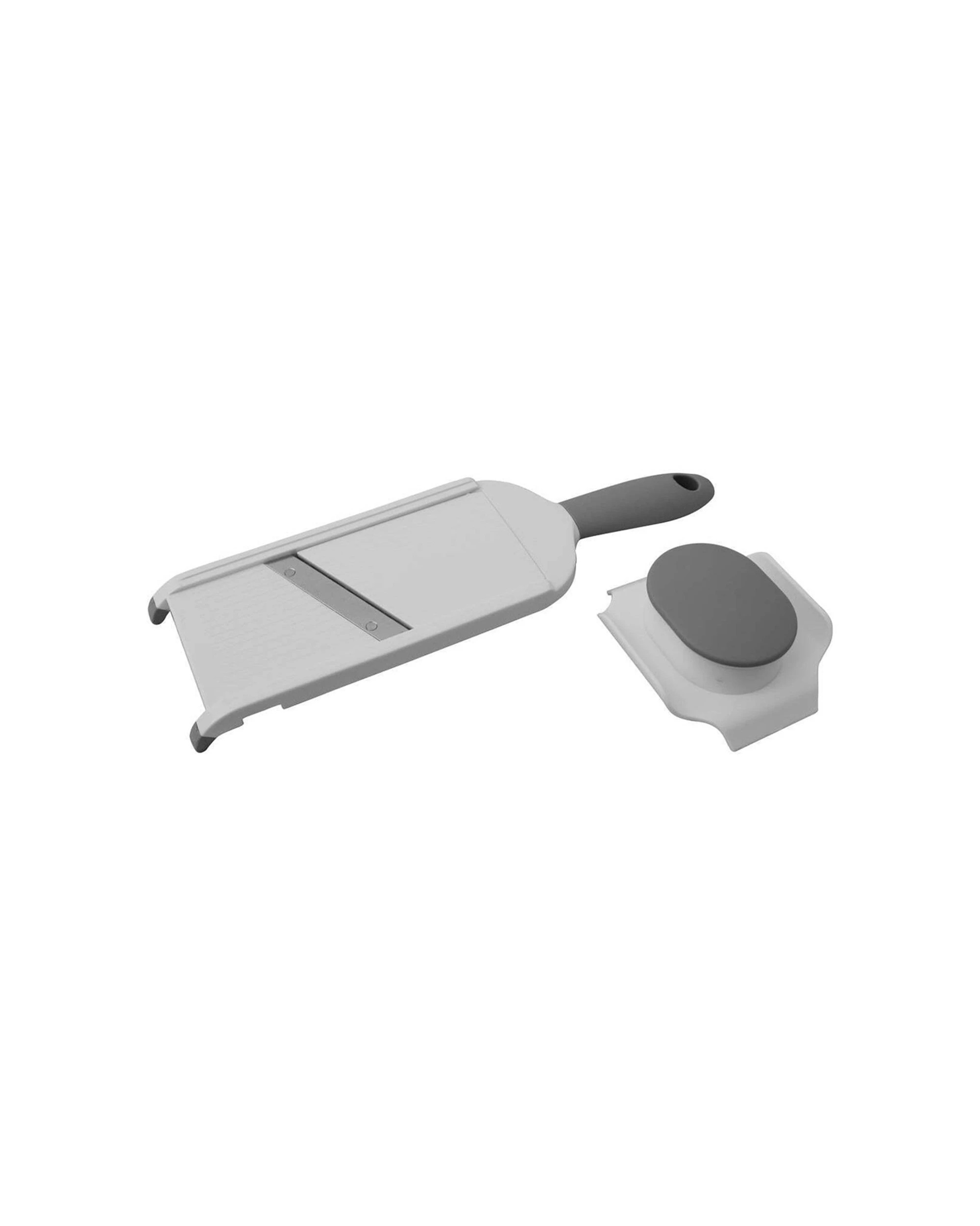 1 Avanti Hand Held Mandoline Slicer With Stainless Steel Blade And Safety Hat - Grey, 1 of 1